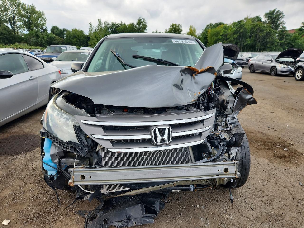 2013 Honda Cr-v Lx Gray vin: 2HKRM4H32DH667193