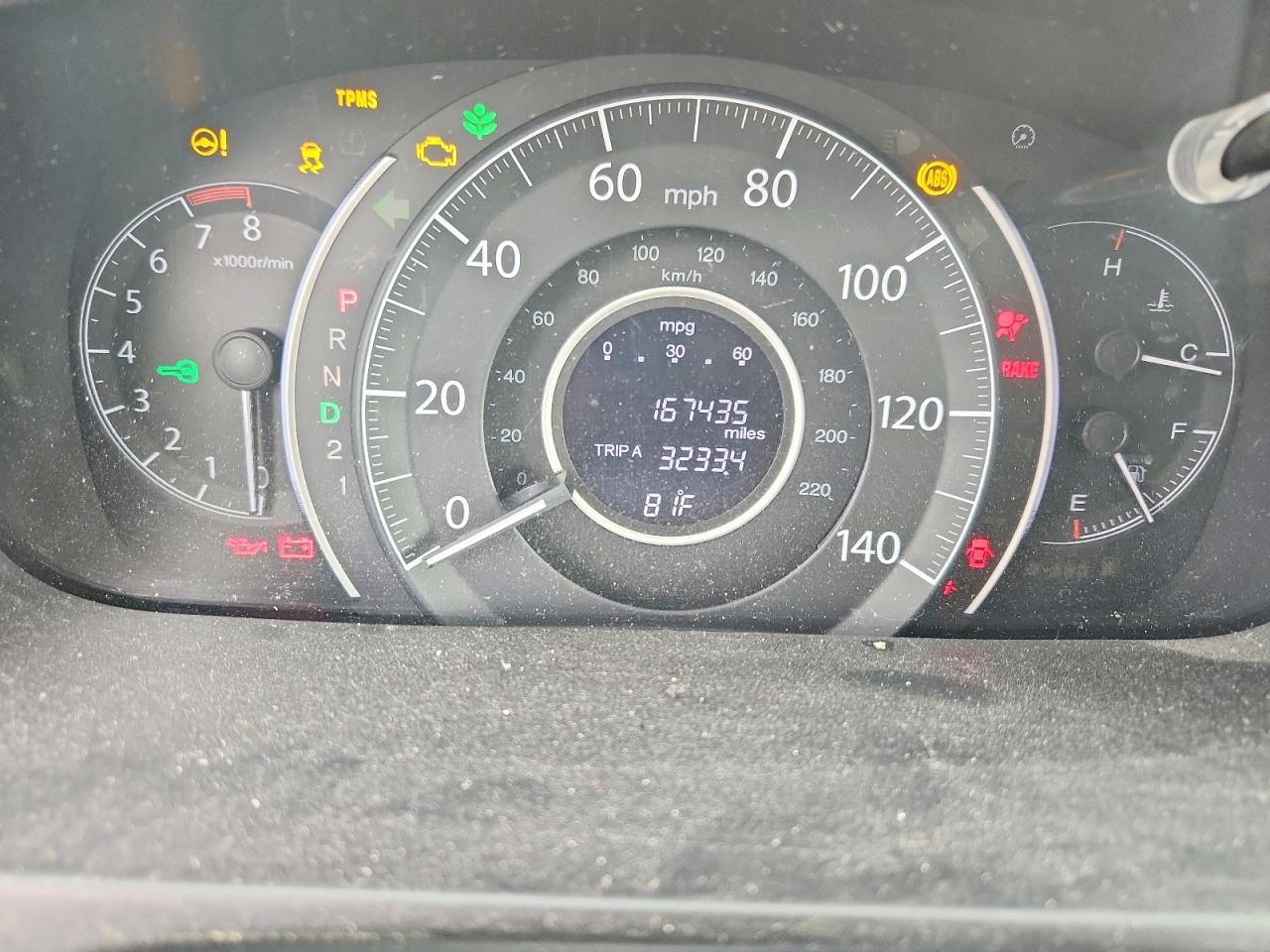 2013 Honda Cr-v Lx Gray vin: 2HKRM4H32DH667193