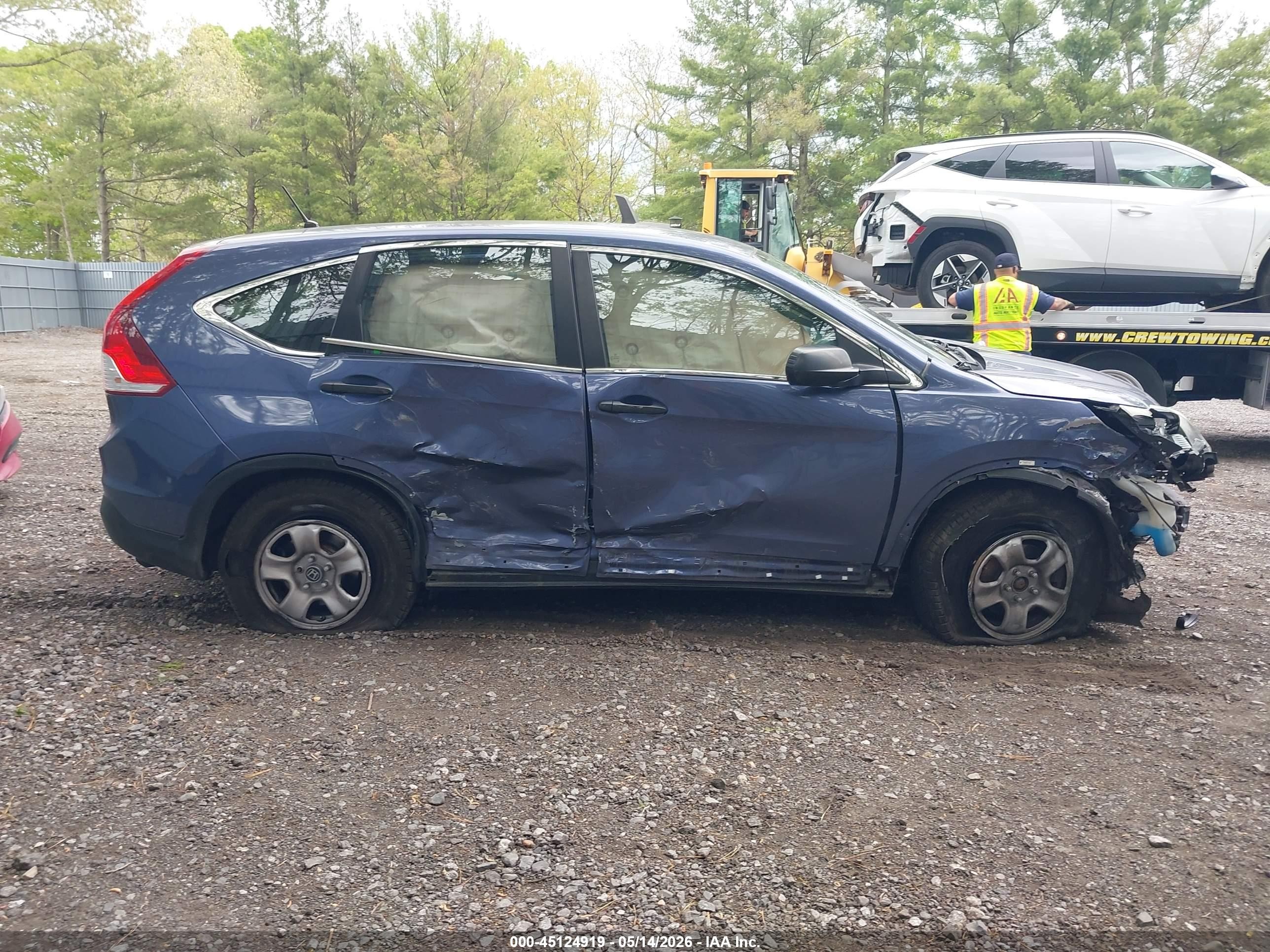 2013 Honda Cr-v Lx Dark Blue vin: 2HKRM4H32DH673334