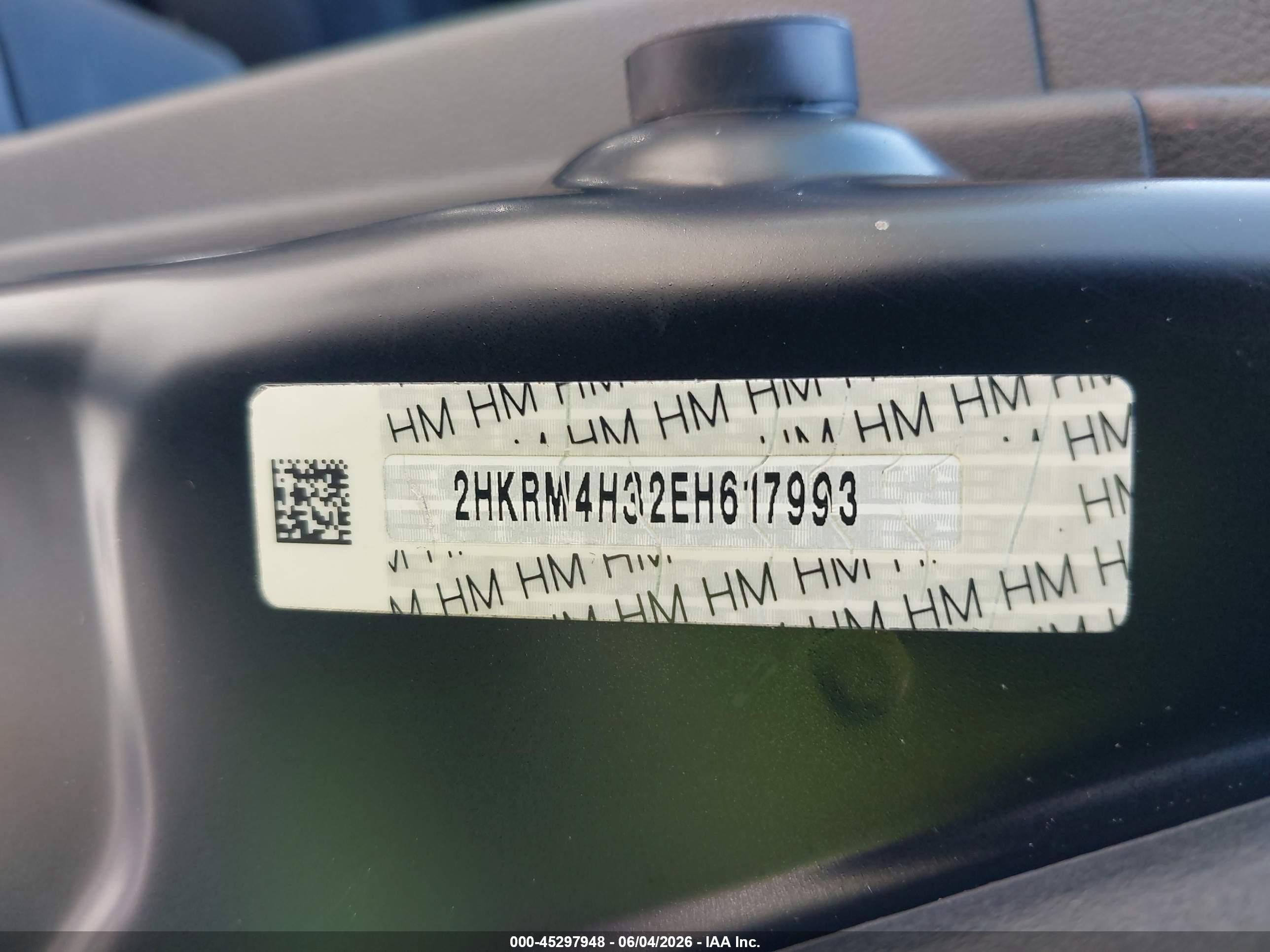 2014 Honda Cr-v Lx Black vin: 2HKRM4H32EH617993