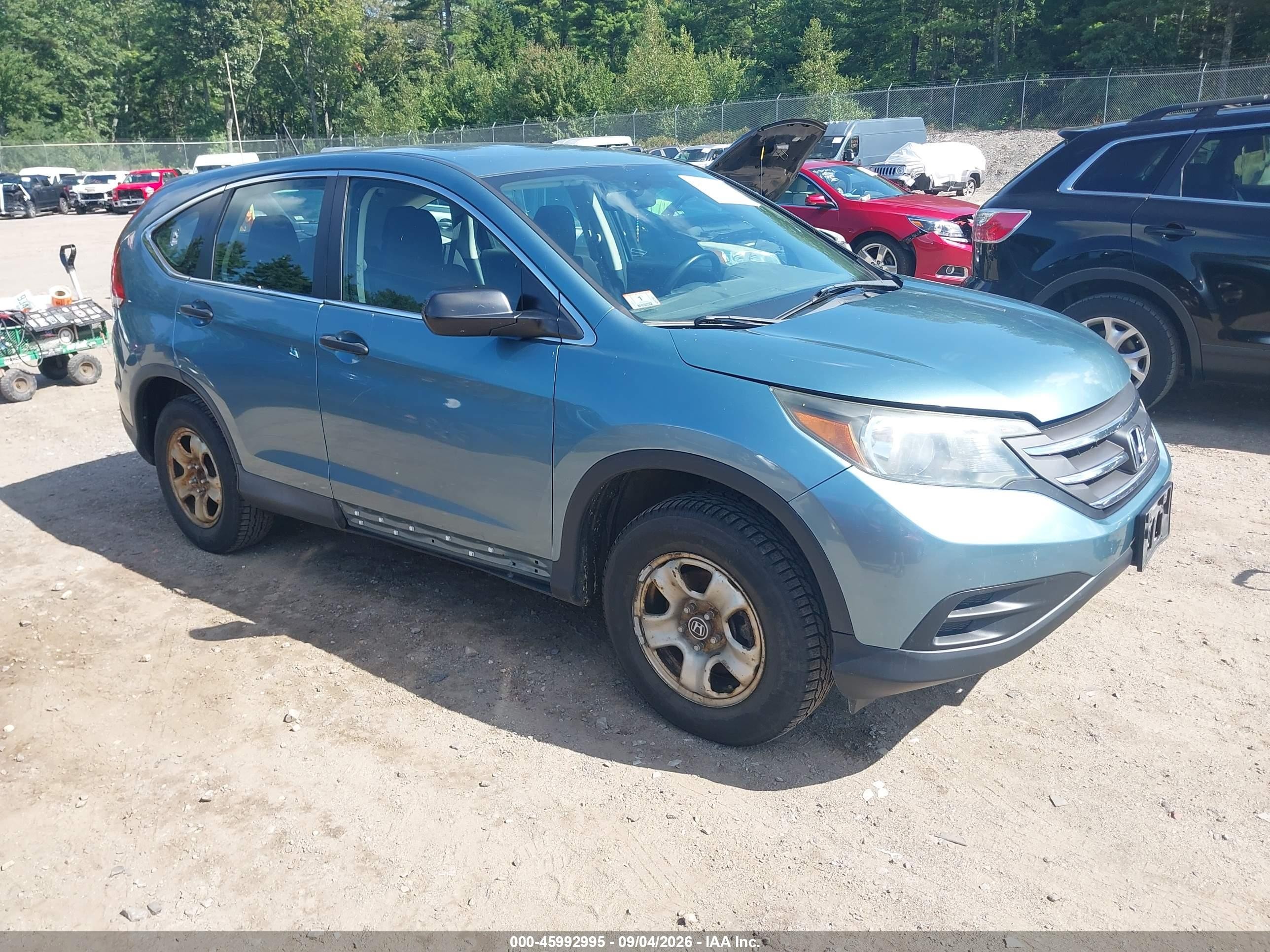 2014 Honda Cr-v Lx Blue vin: 2HKRM4H32EH643025