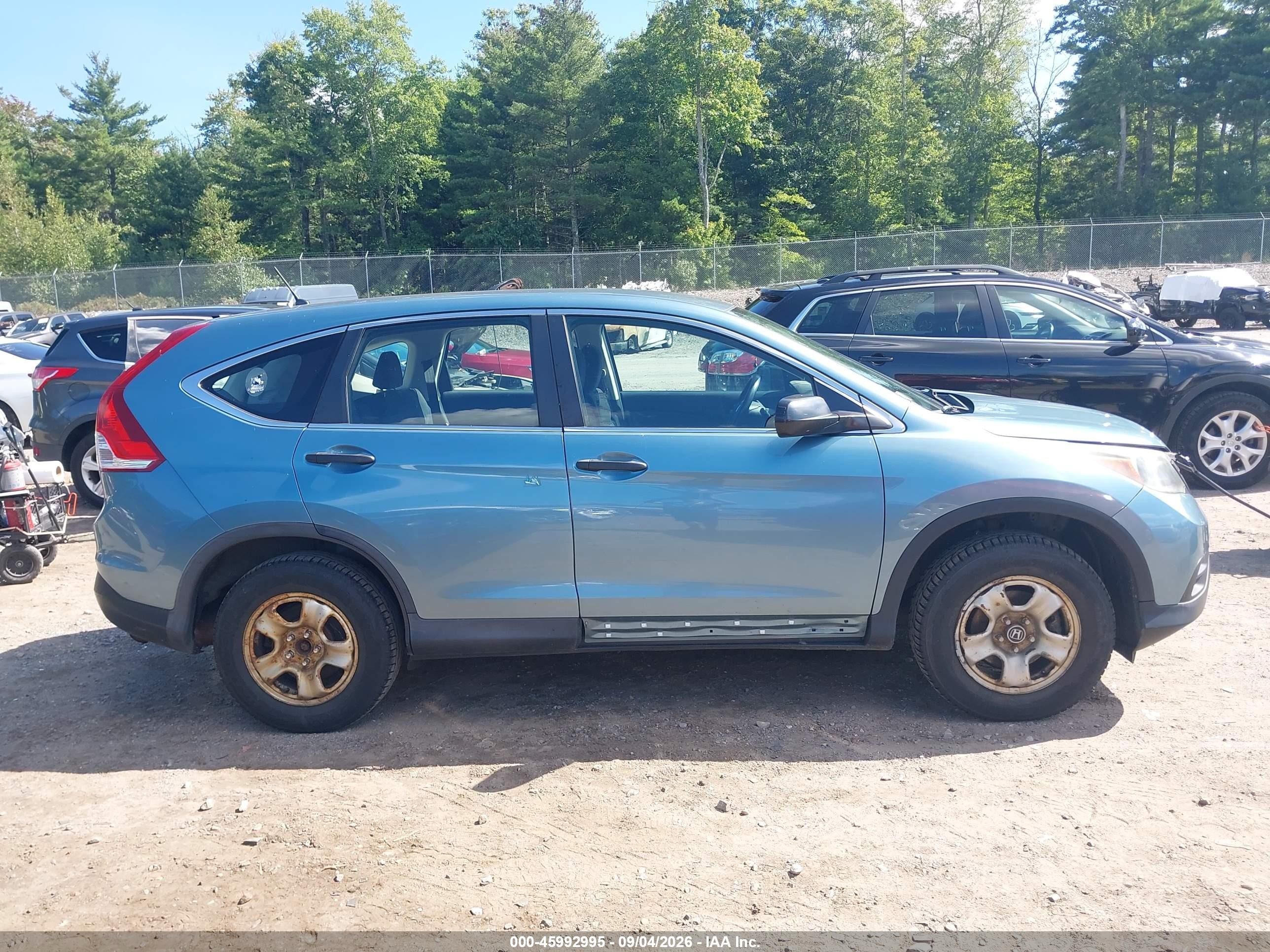 2014 Honda Cr-v Lx Blue vin: 2HKRM4H32EH643025