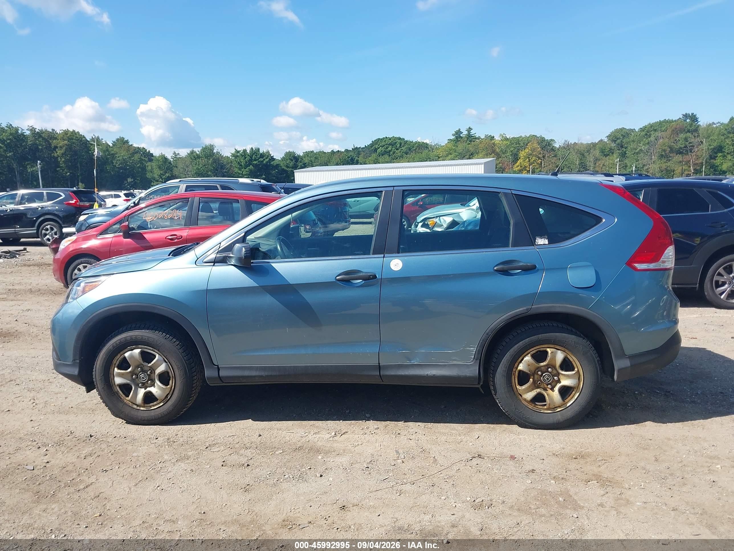 2014 Honda Cr-v Lx Blue vin: 2HKRM4H32EH643025