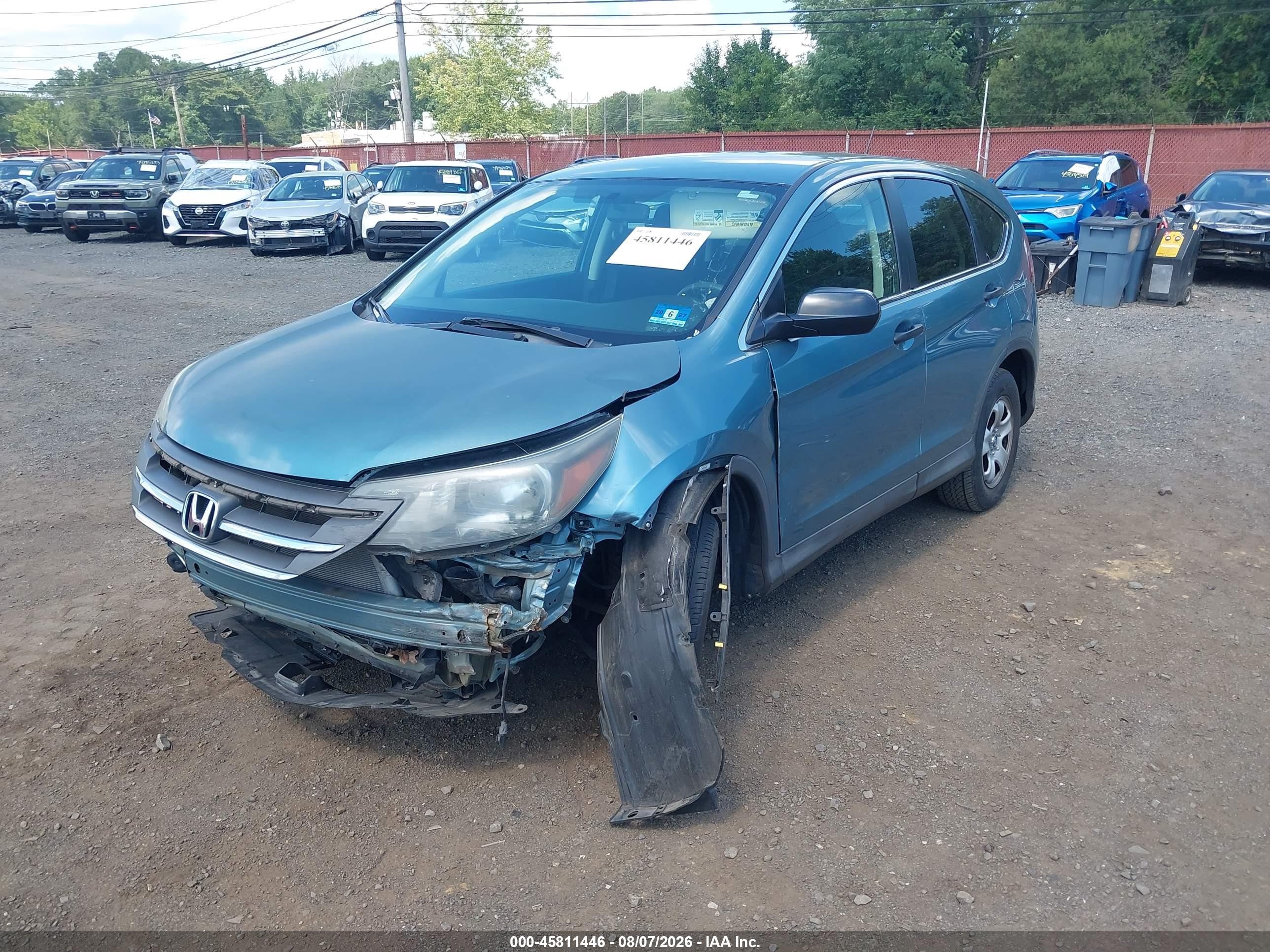 2014 Honda Cr-v Lx Light Blue vin: 2HKRM4H32EH663050