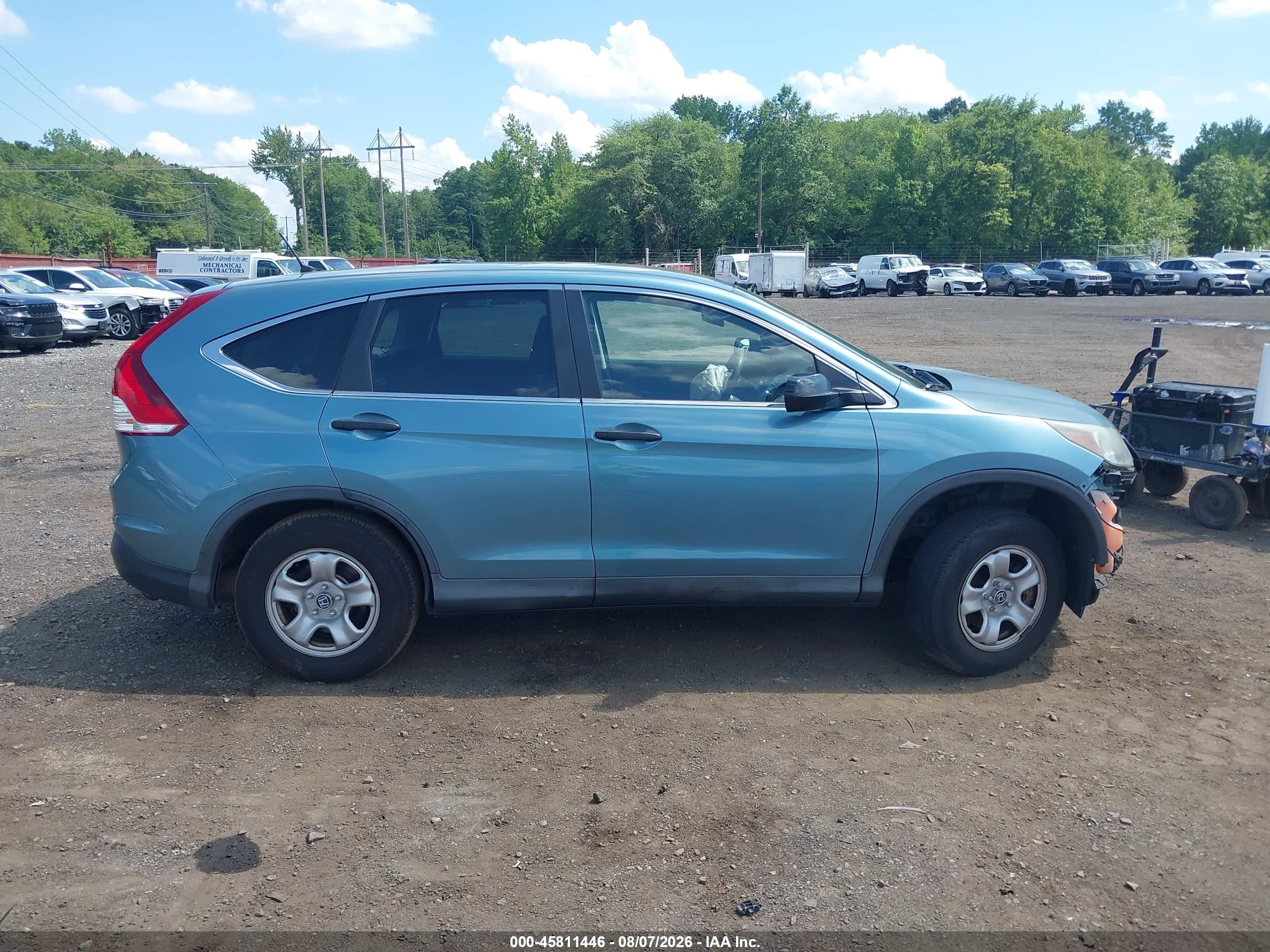 2014 Honda Cr-v Lx Light Blue vin: 2HKRM4H32EH663050