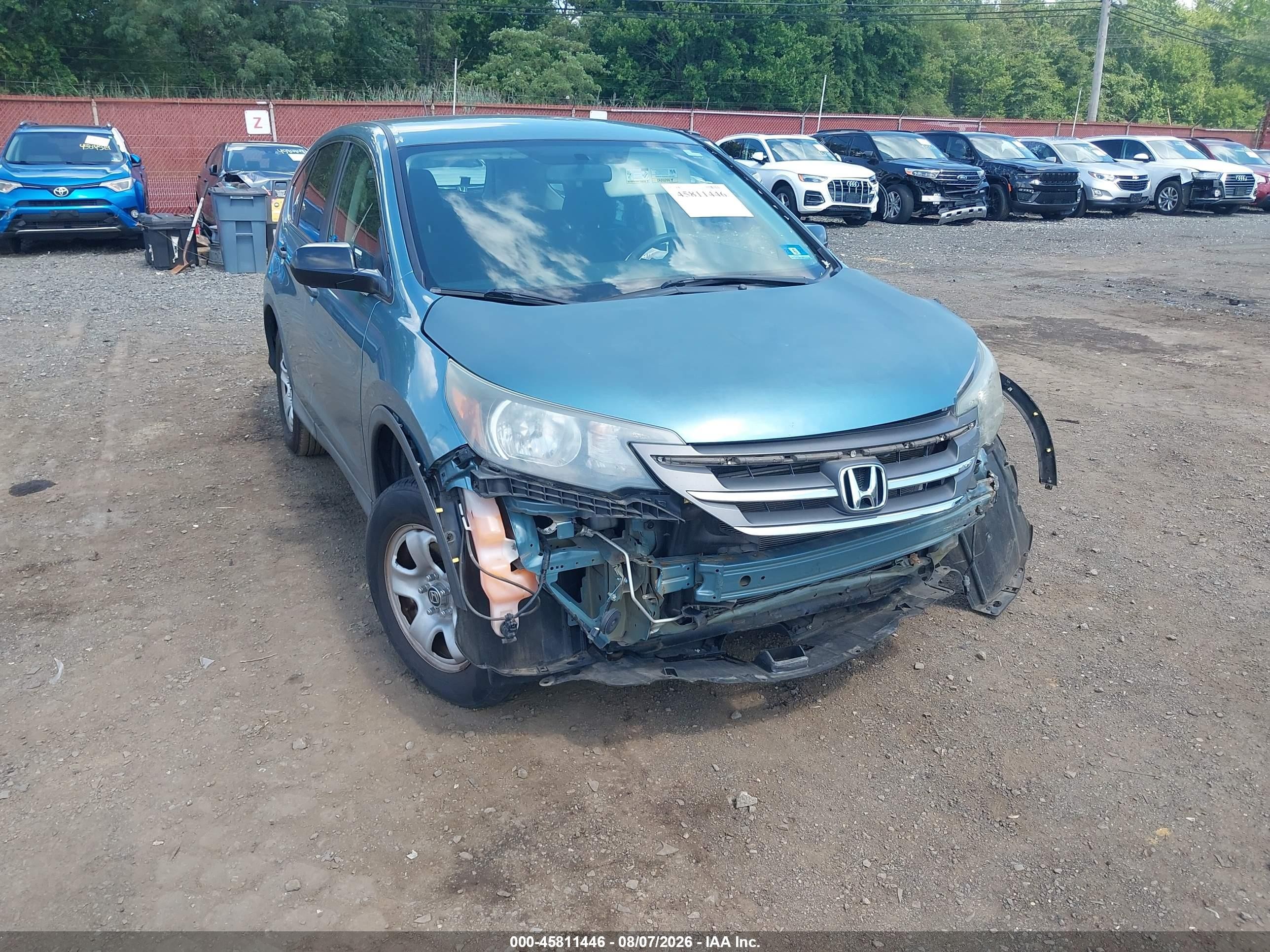 2014 Honda Cr-v Lx Light Blue vin: 2HKRM4H32EH663050
