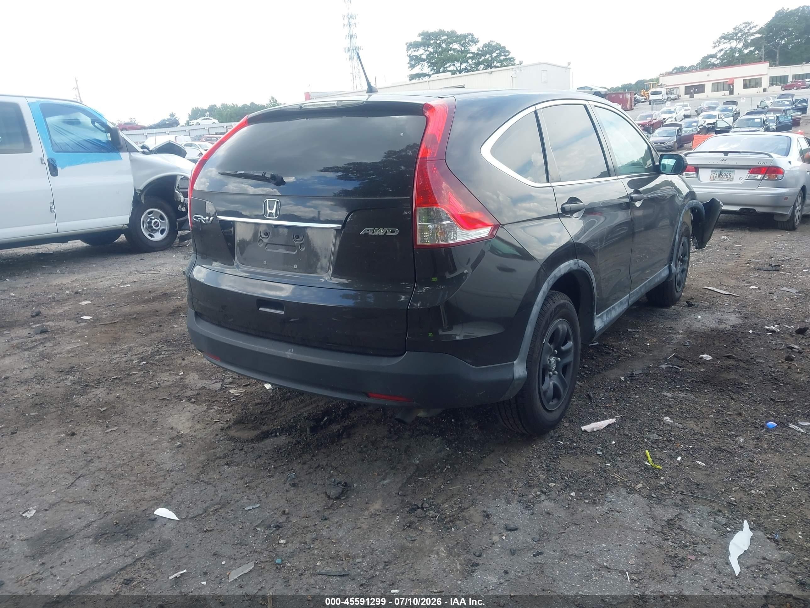 2014 Honda Cr-v Lx Gray vin: 2HKRM4H32EH693570