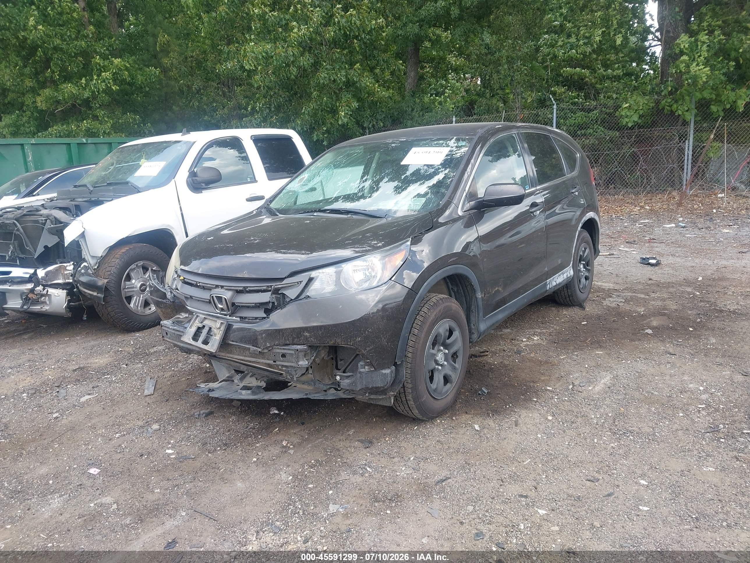 2014 Honda Cr-v Lx Gray vin: 2HKRM4H32EH693570