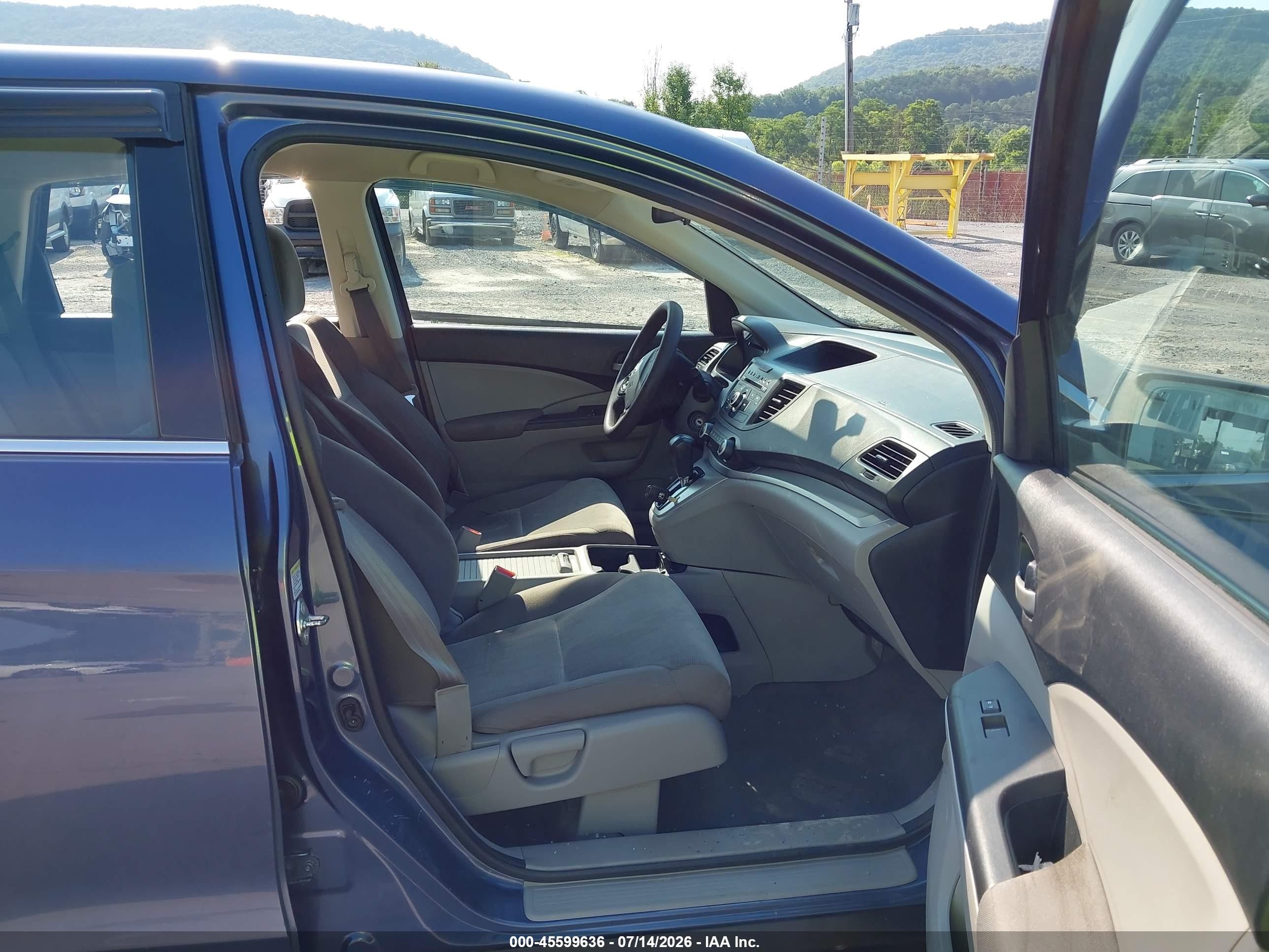 2014 Honda Cr-v Lx Blue vin: 2HKRM4H32EH698381