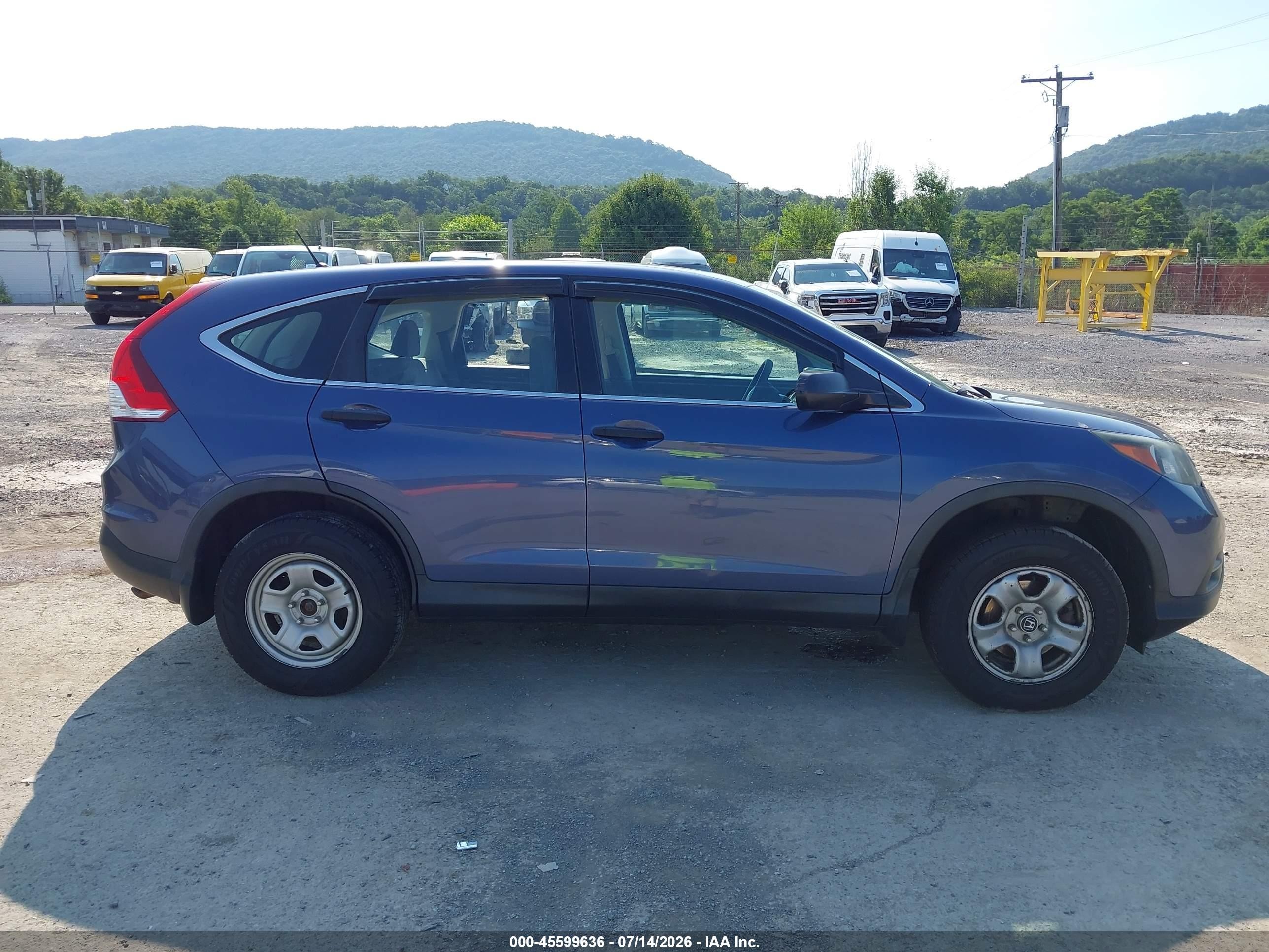 2014 Honda Cr-v Lx Blue vin: 2HKRM4H32EH698381