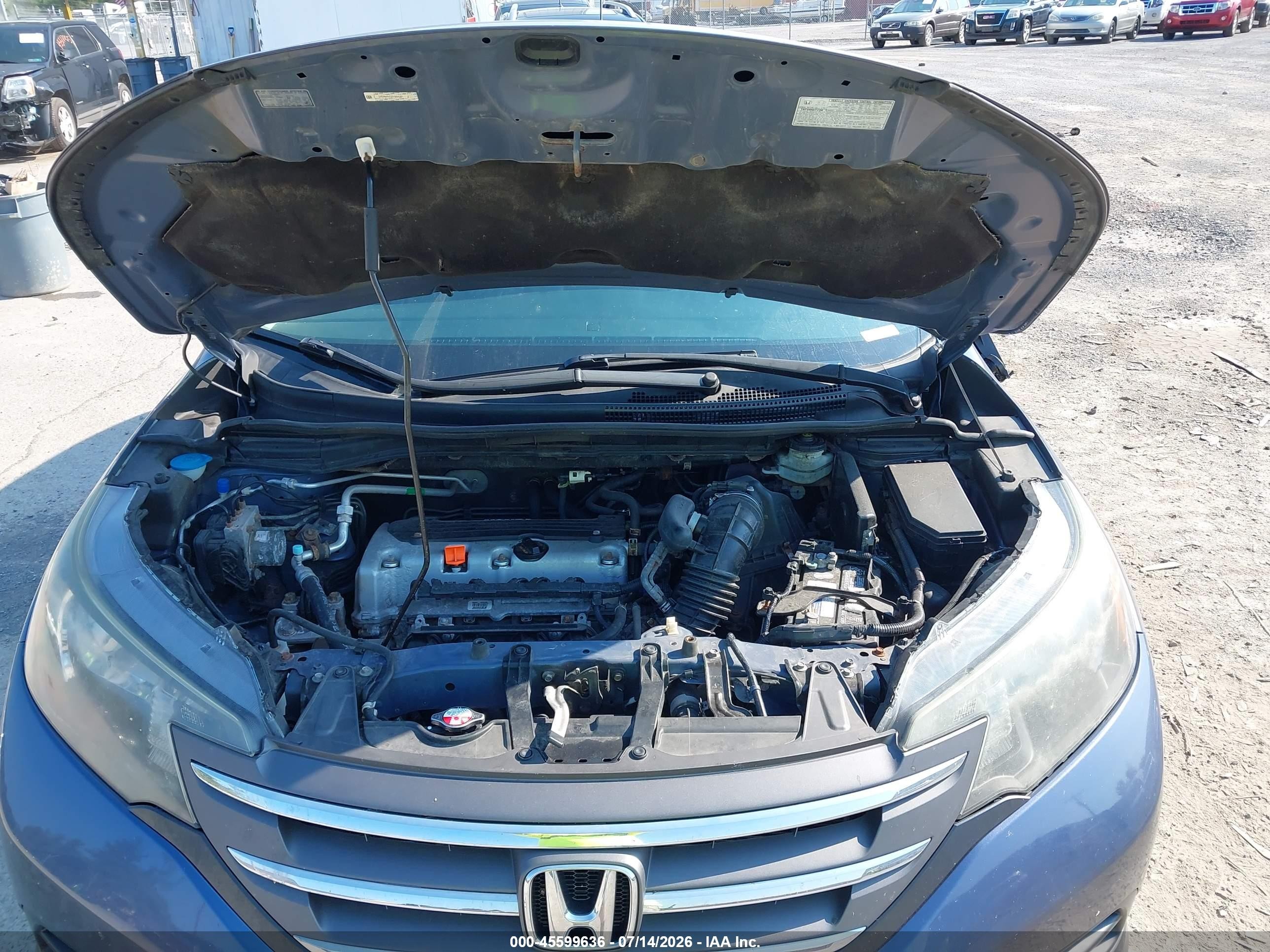 2014 Honda Cr-v Lx Blue vin: 2HKRM4H32EH698381