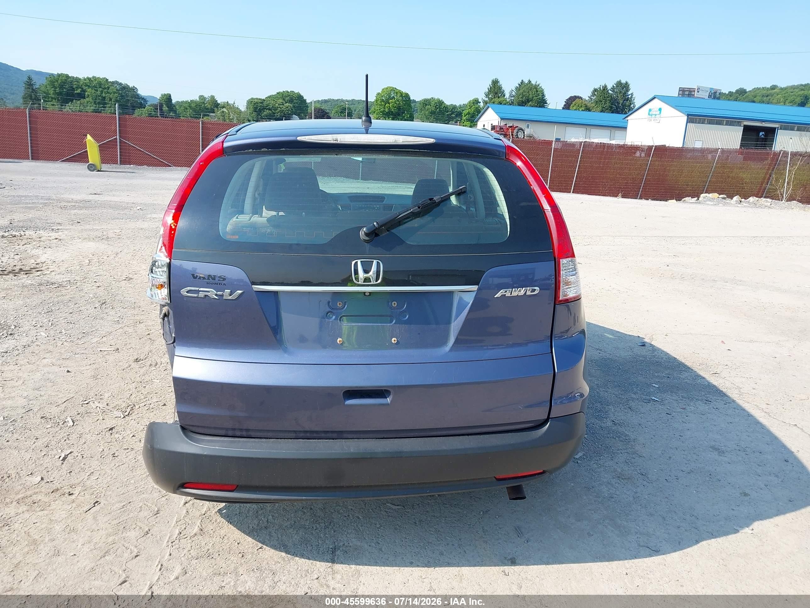 2014 Honda Cr-v Lx Blue vin: 2HKRM4H32EH698381