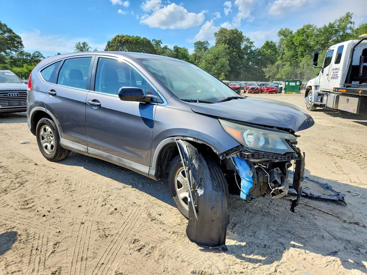 2014 Honda Cr-v Lx Gray vin: 2HKRM4H32EH724140