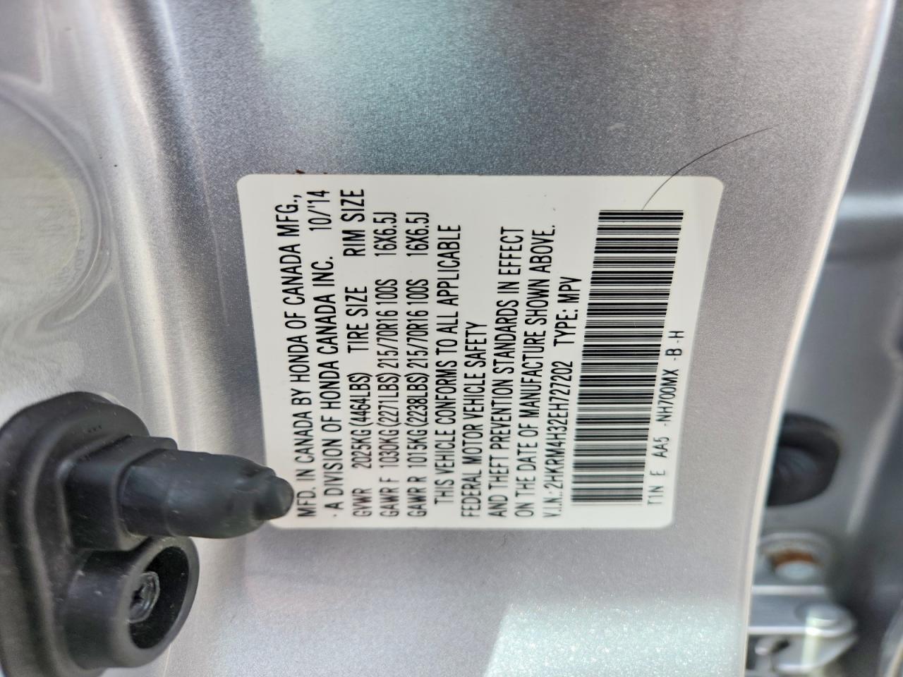 2014 Honda Cr-v Lx Silver vin: 2HKRM4H32EH727202