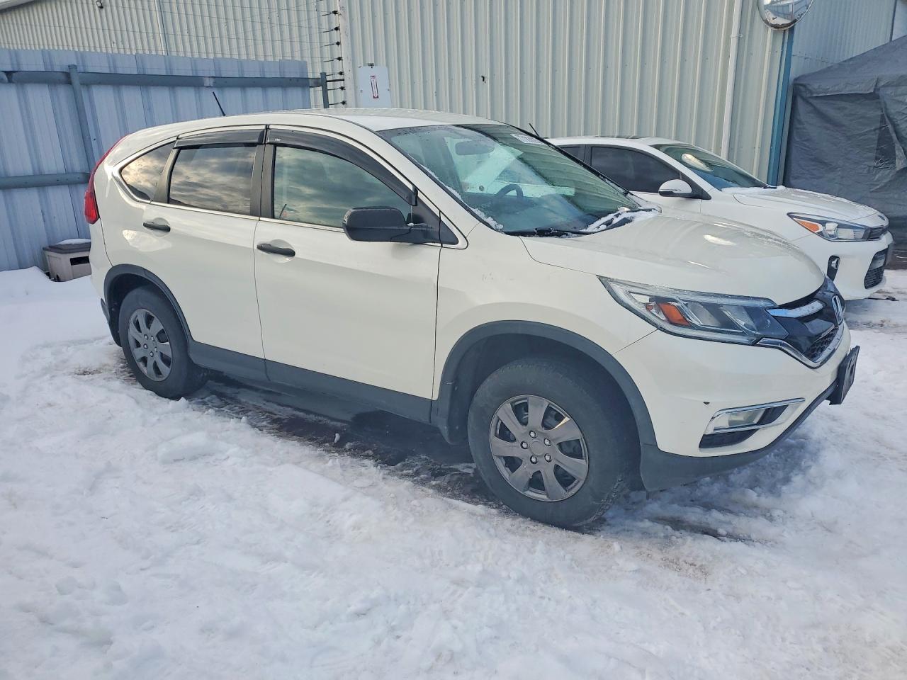 2015 Honda Cr-v Lx White vin: 2HKRM4H32FH130262