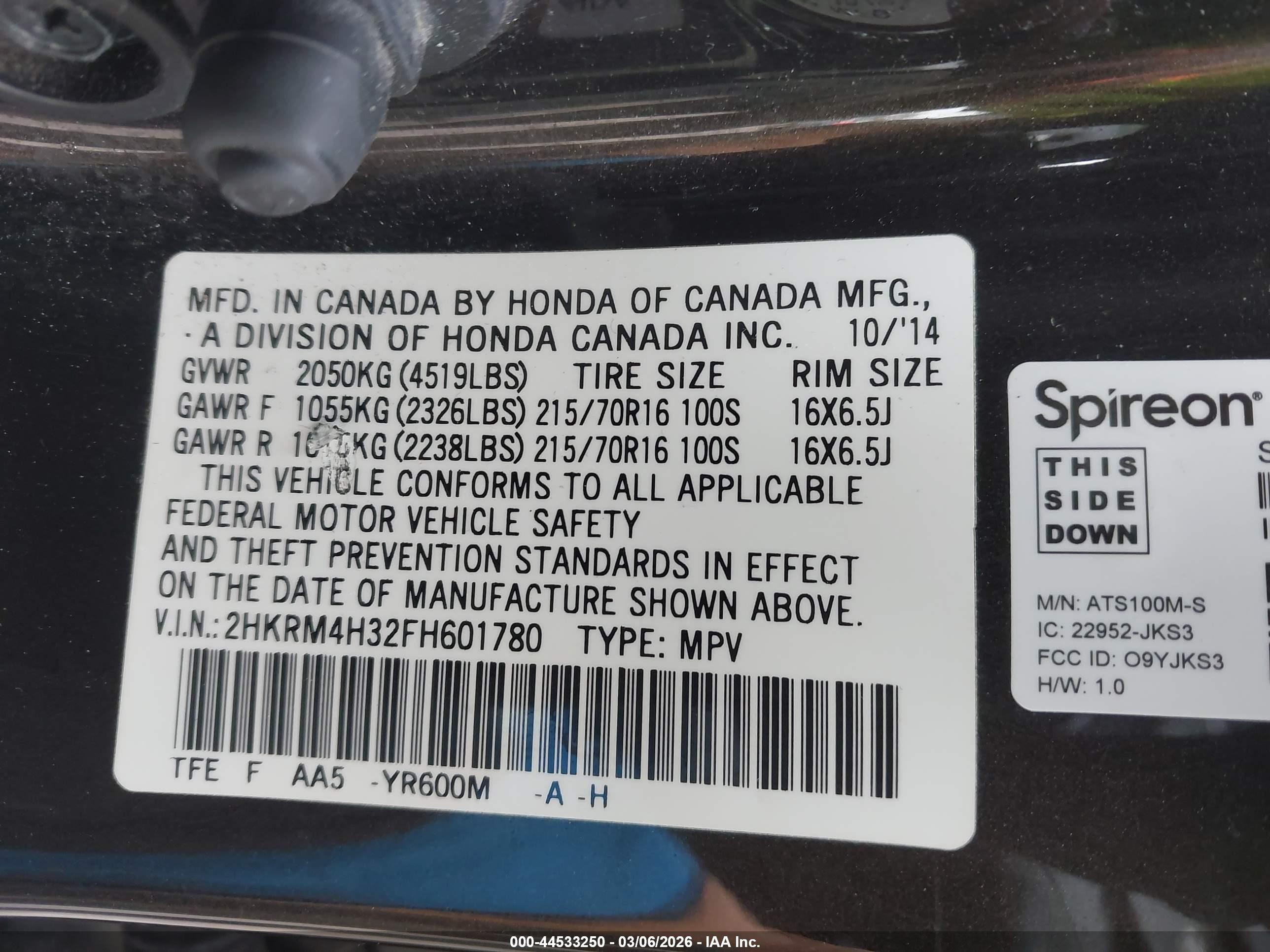 2015 Honda Cr-v Lx Brown vin: 2HKRM4H32FH601780