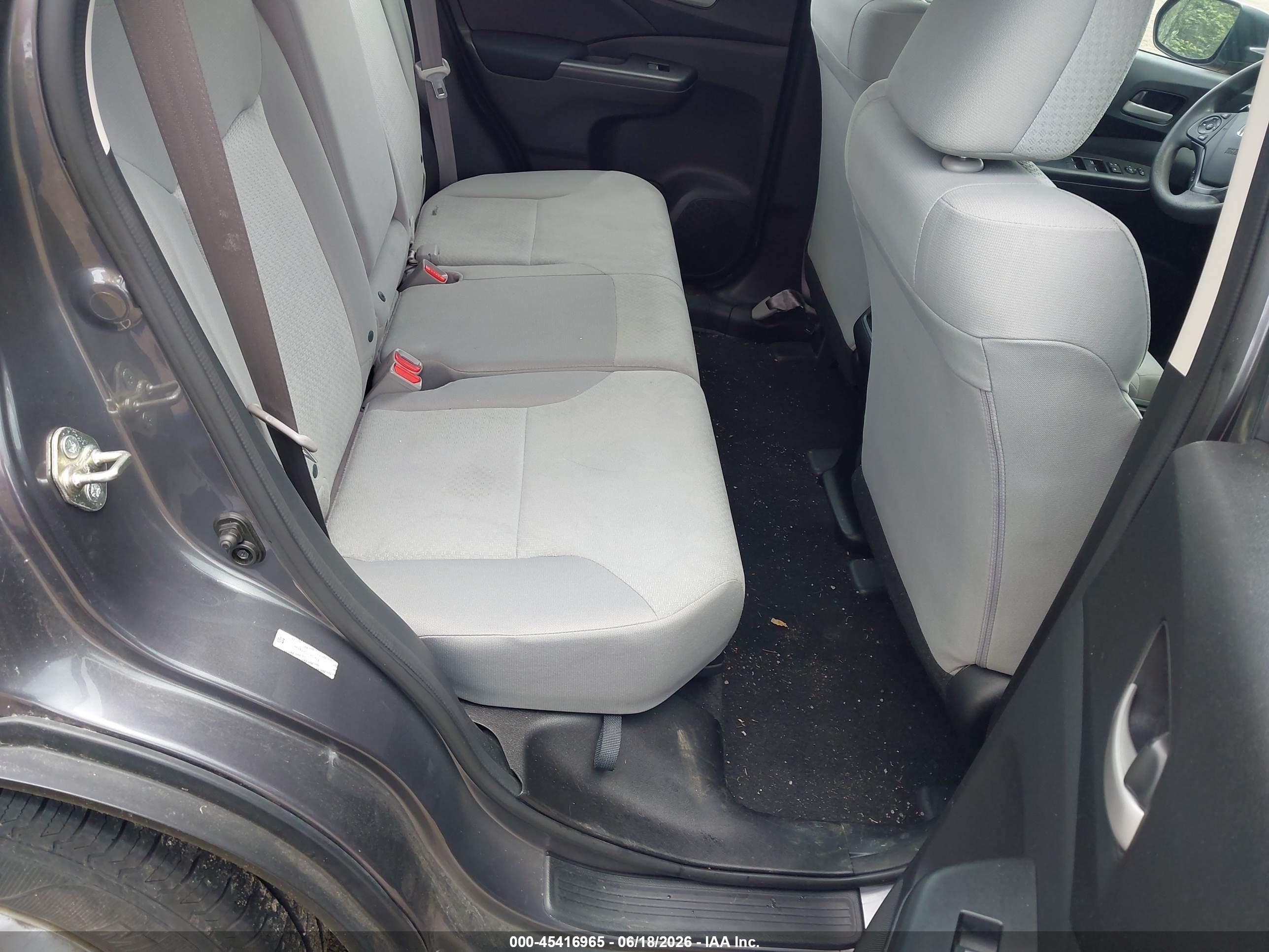 2015 Honda Cr-v Lx Gray vin: 2HKRM4H32FH606347