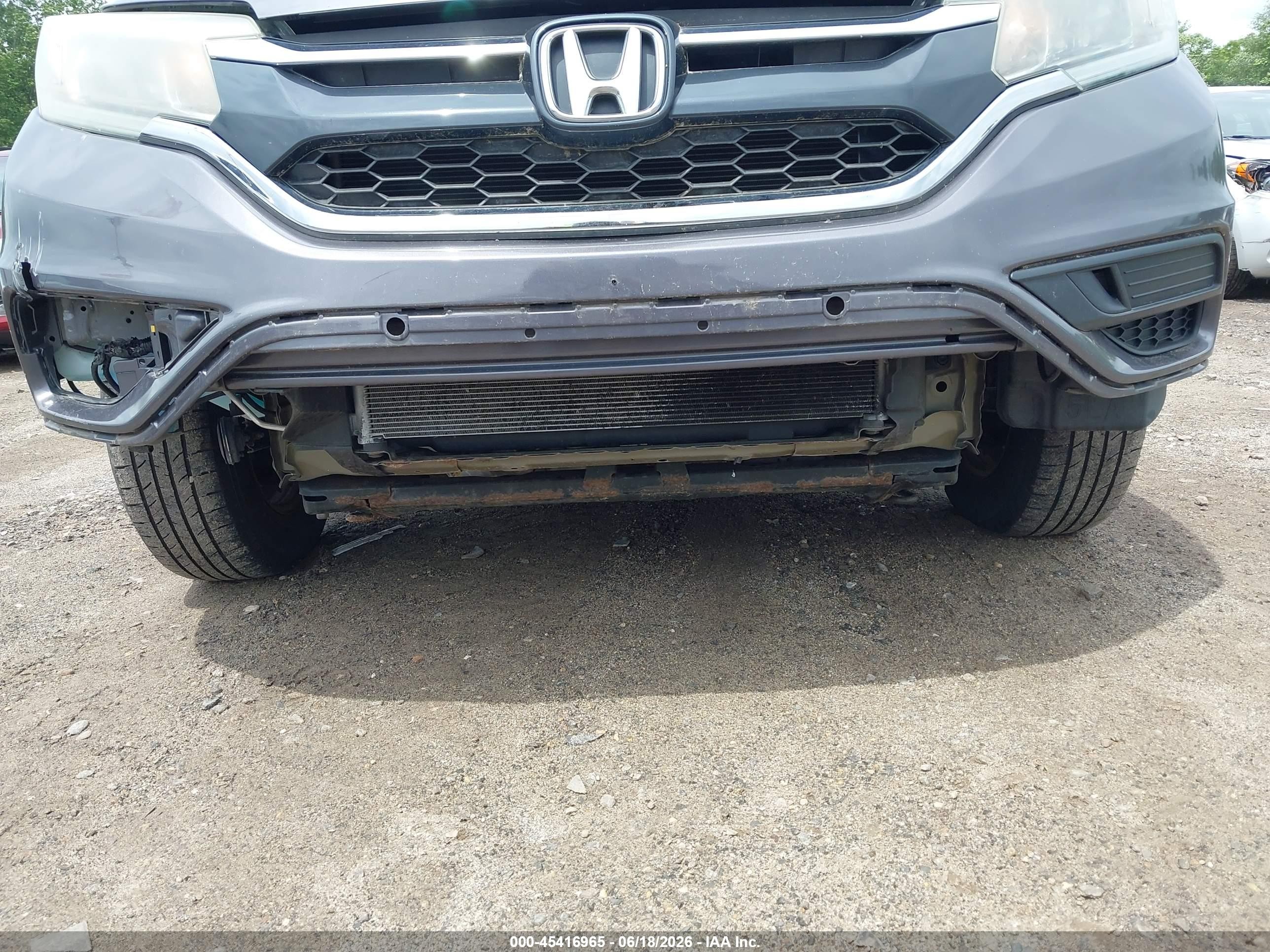 2015 Honda Cr-v Lx Gray vin: 2HKRM4H32FH606347