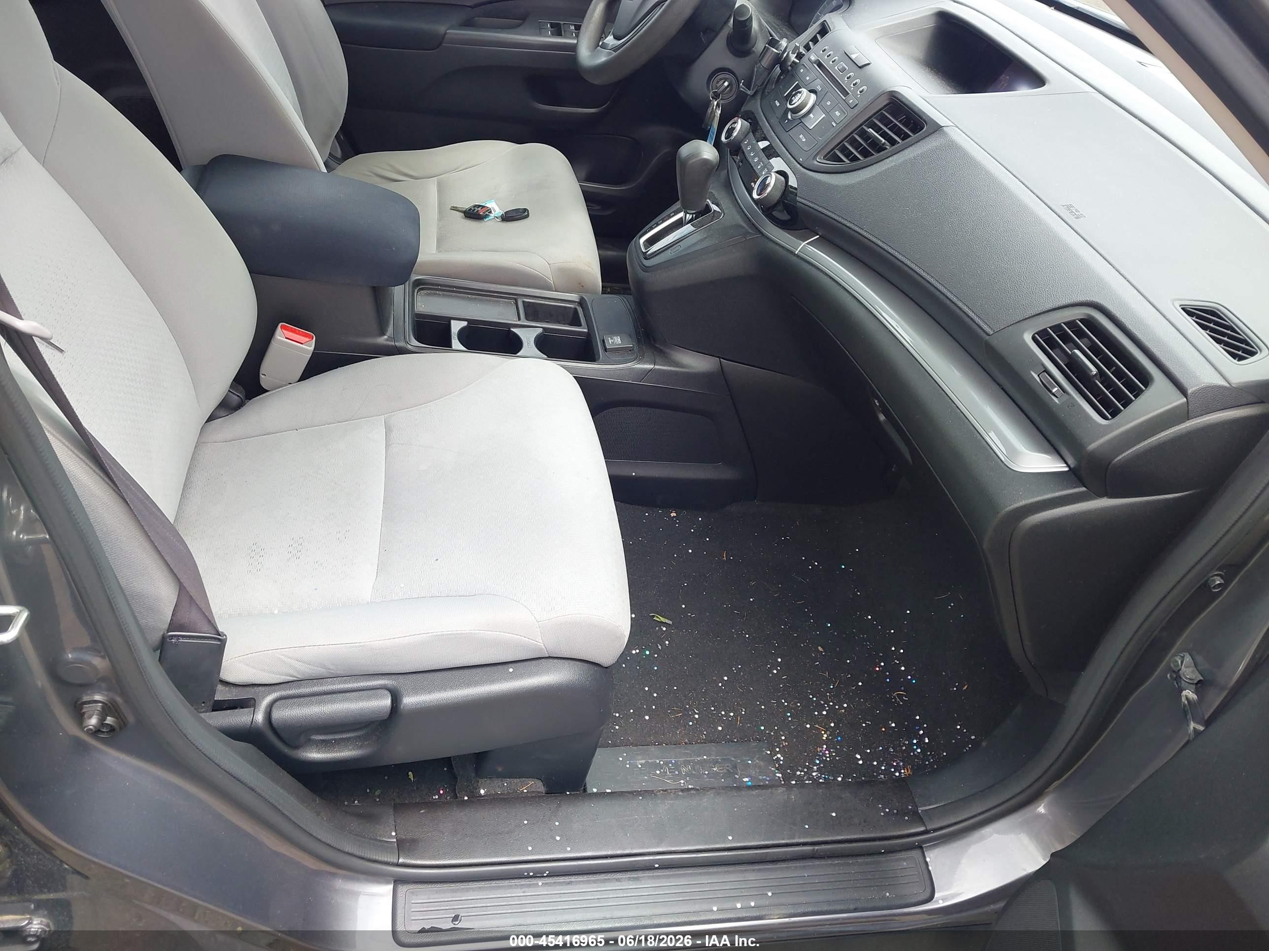 2015 Honda Cr-v Lx Gray vin: 2HKRM4H32FH606347