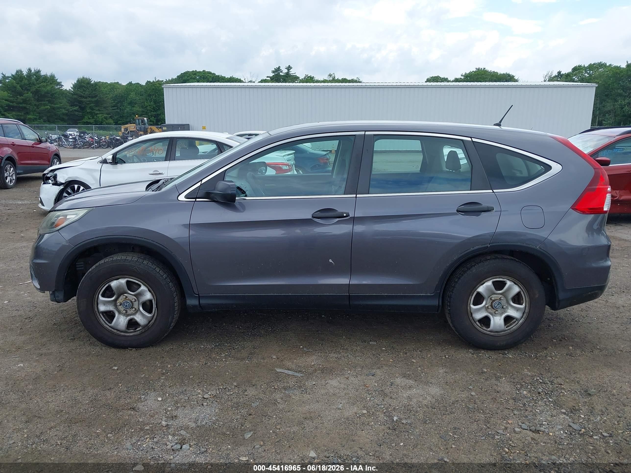2015 Honda Cr-v Lx Gray vin: 2HKRM4H32FH606347