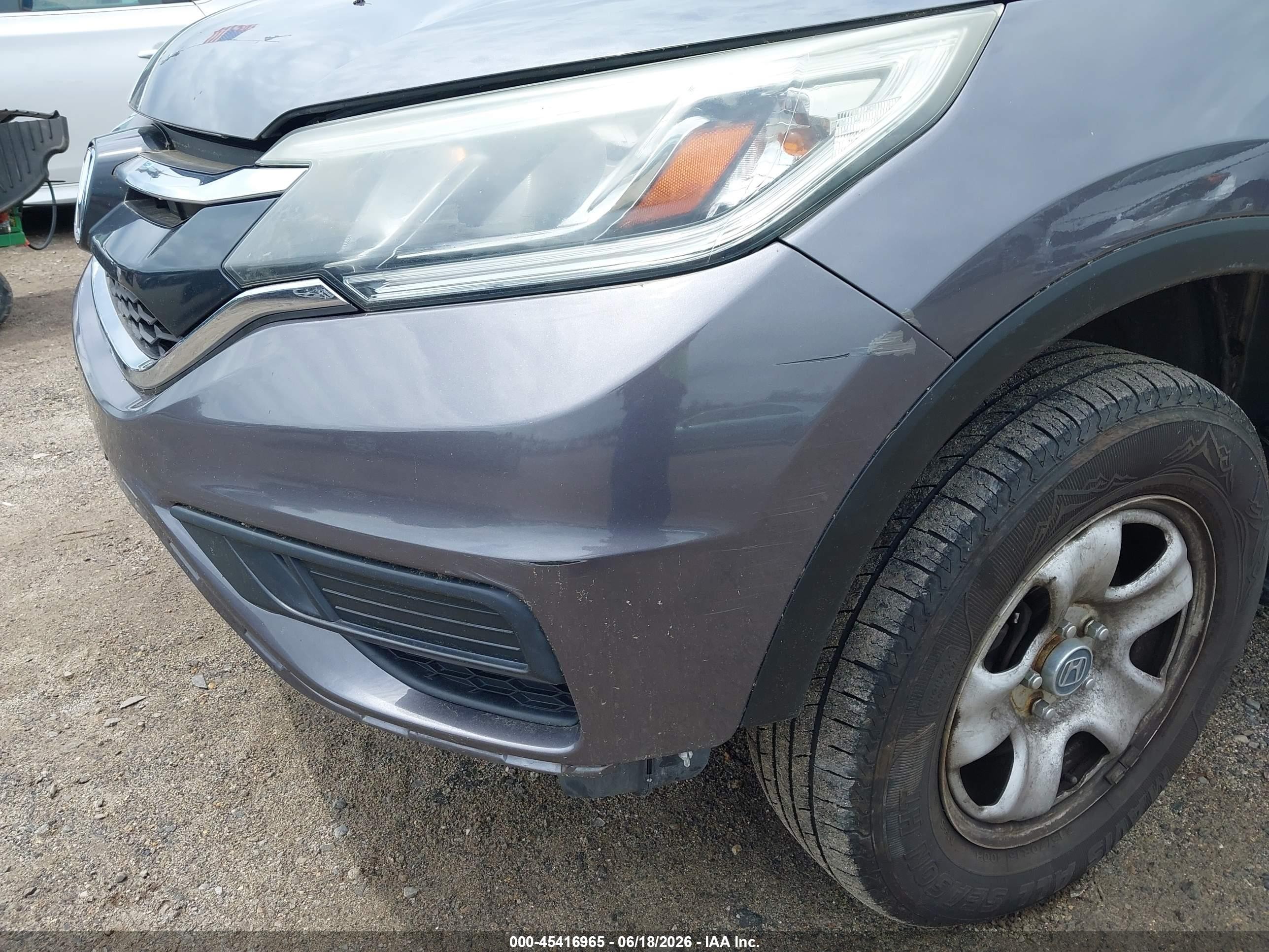 2015 Honda Cr-v Lx Gray vin: 2HKRM4H32FH606347