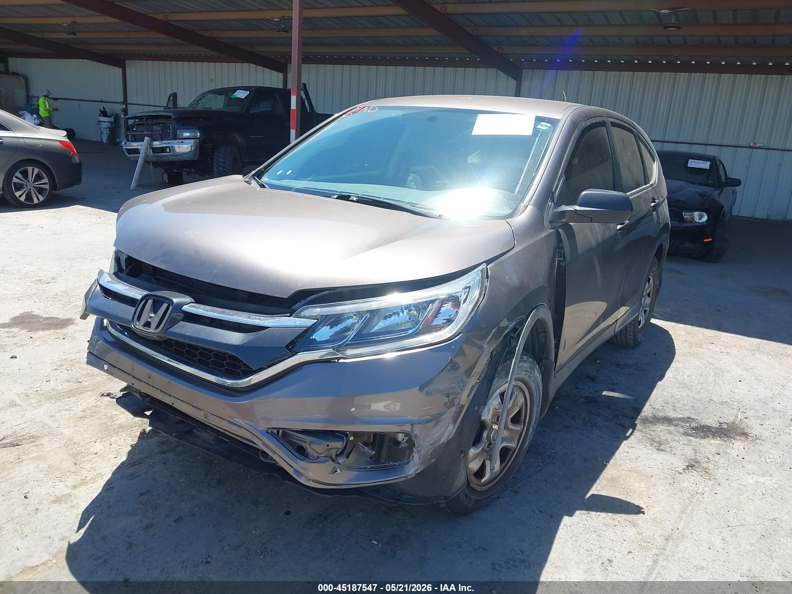 2015 Honda Cr-v Lx Серый vin: 2HKRM4H32FH618028