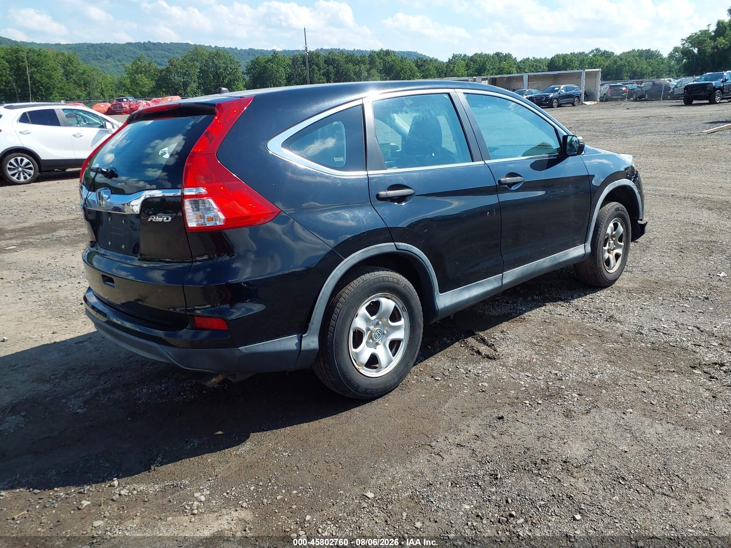 2015 Honda Cr-v Lx Black vin: 2HKRM4H32FH697121