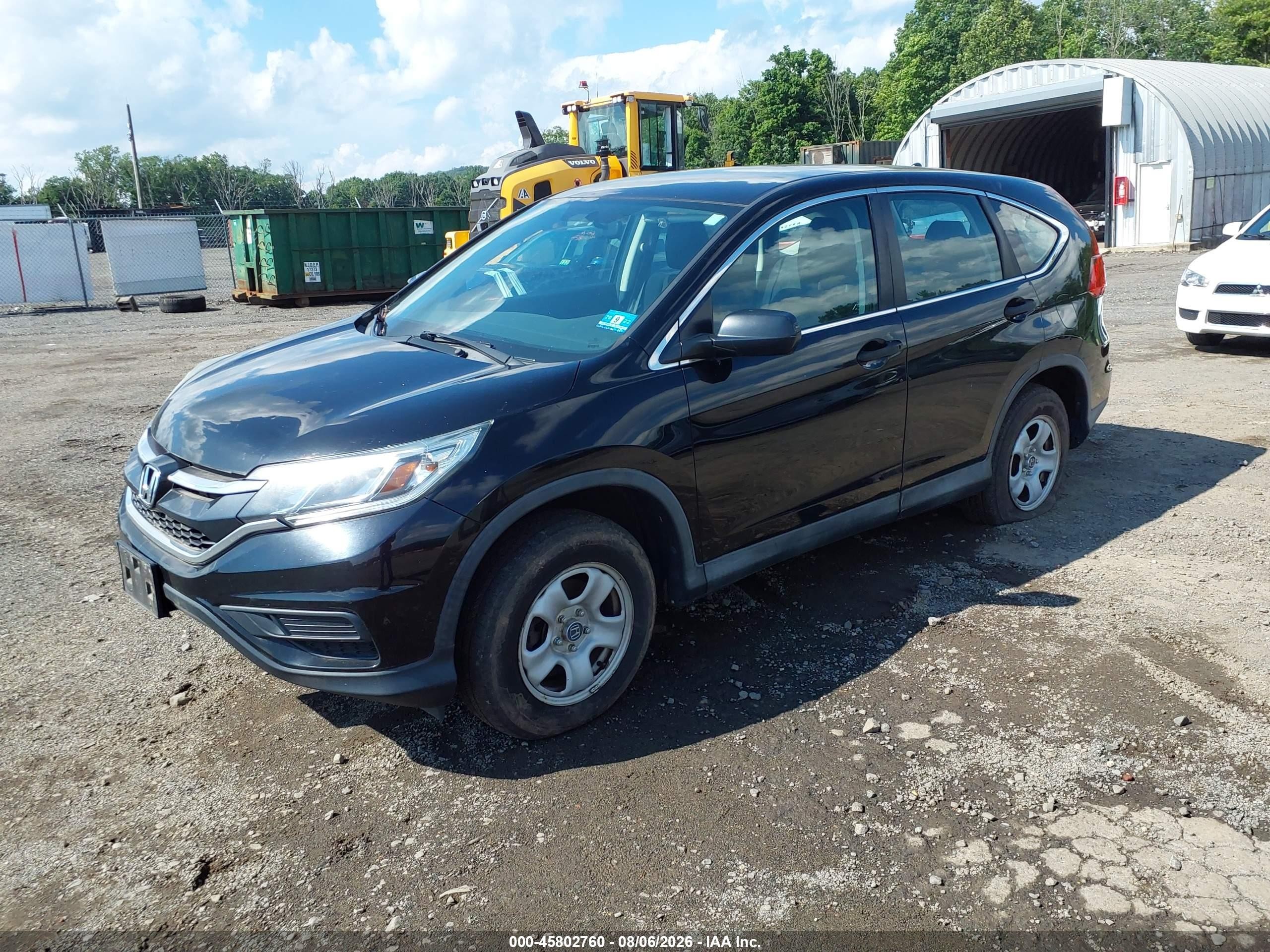 2015 Honda Cr-v Lx Black vin: 2HKRM4H32FH697121