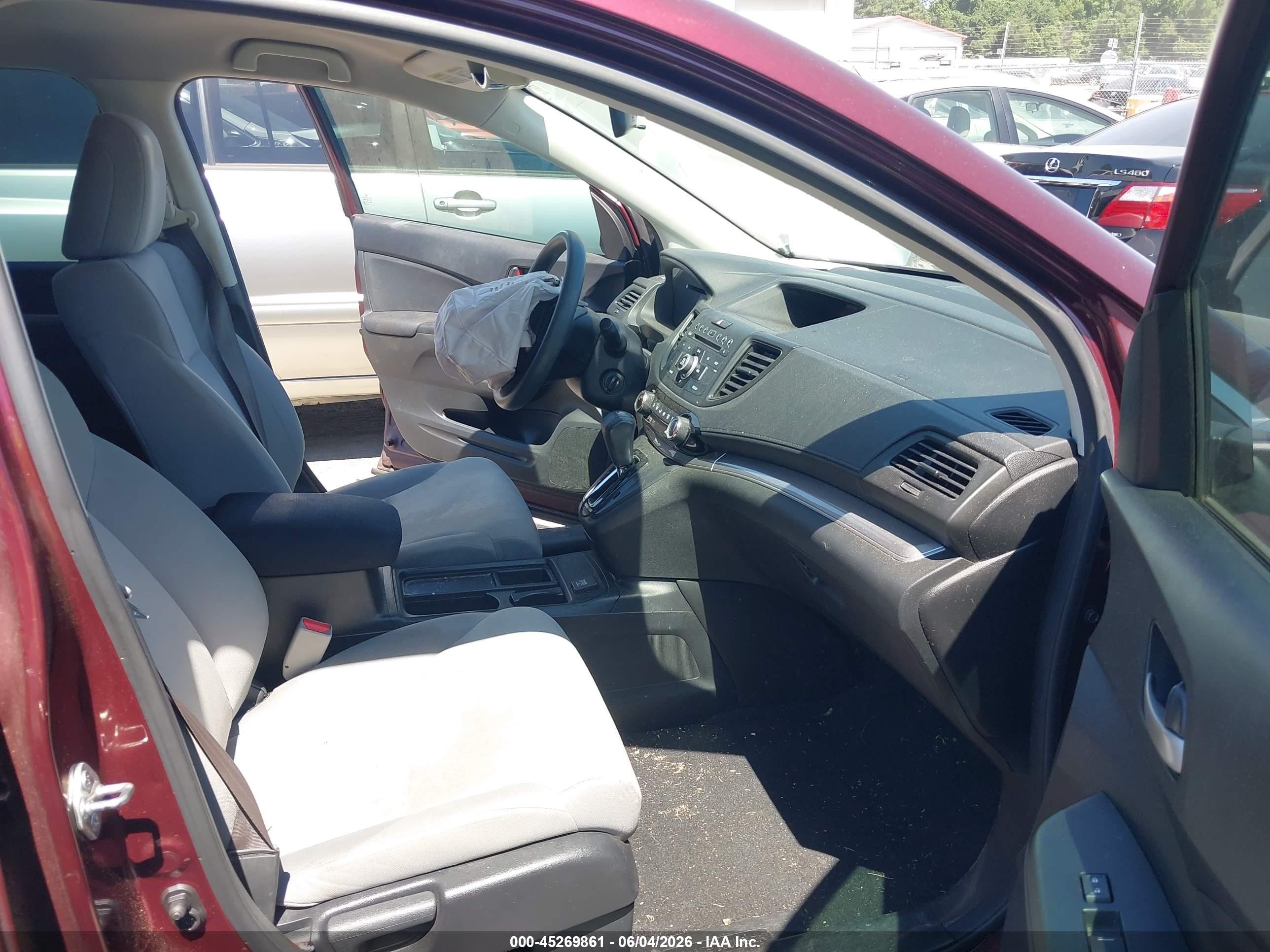 2015 Honda Cr-v Lx Burgundy vin: 2HKRM4H32FH697667