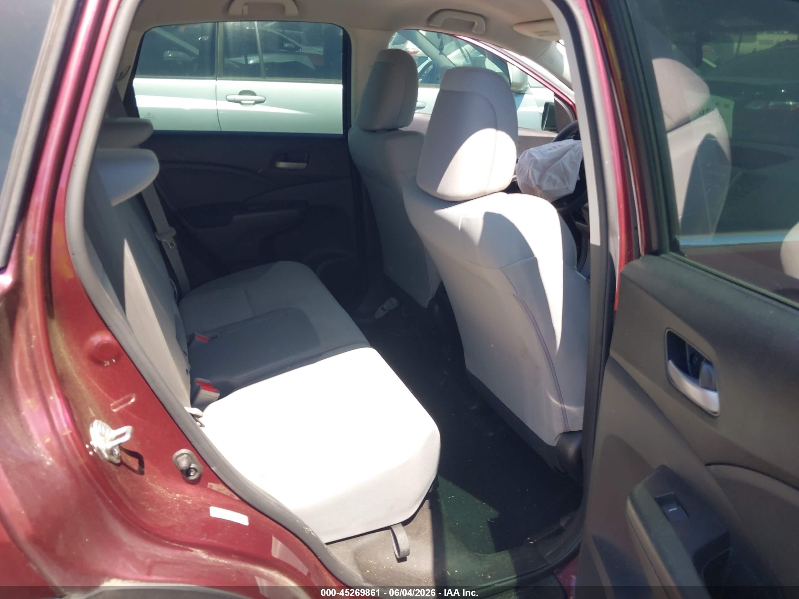 2015 Honda Cr-v Lx Burgundy vin: 2HKRM4H32FH697667