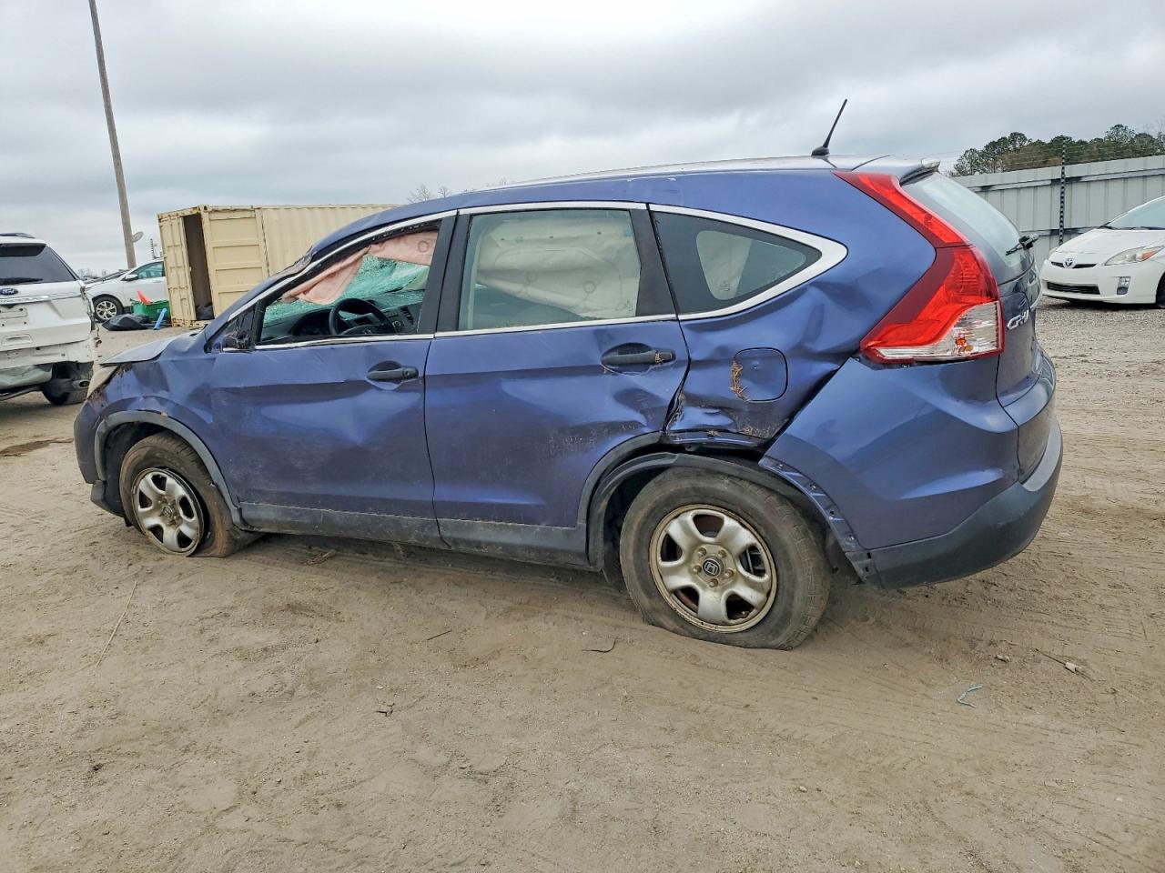 2013 Honda Cr-v Lx Blue vin: 2HKRM4H33DH620979