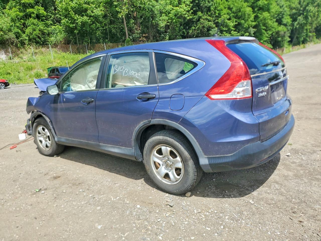 2013 Honda Cr-v Lx Blue vin: 2HKRM4H33DH623364