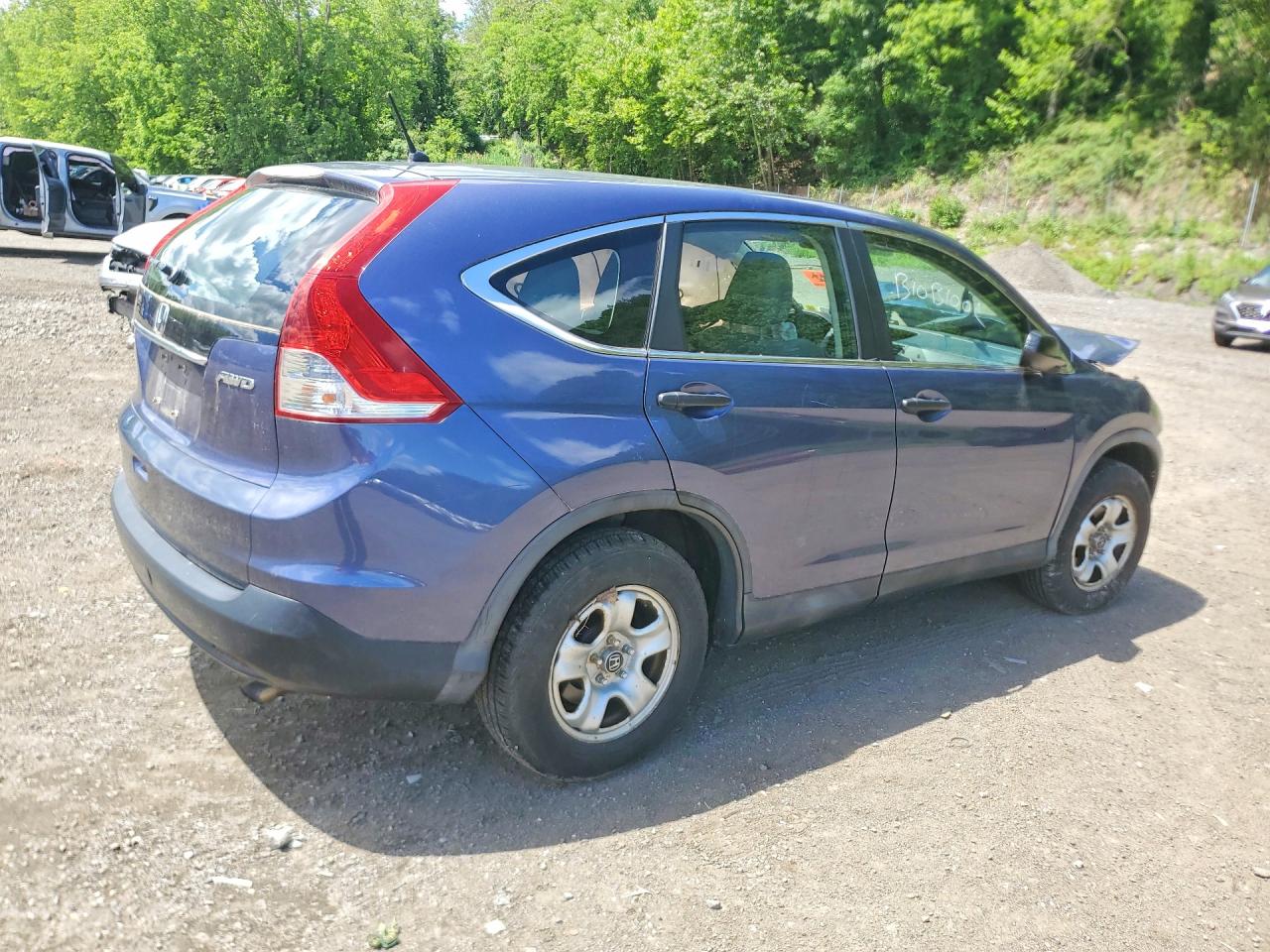 2013 Honda Cr-v Lx Blue vin: 2HKRM4H33DH623364
