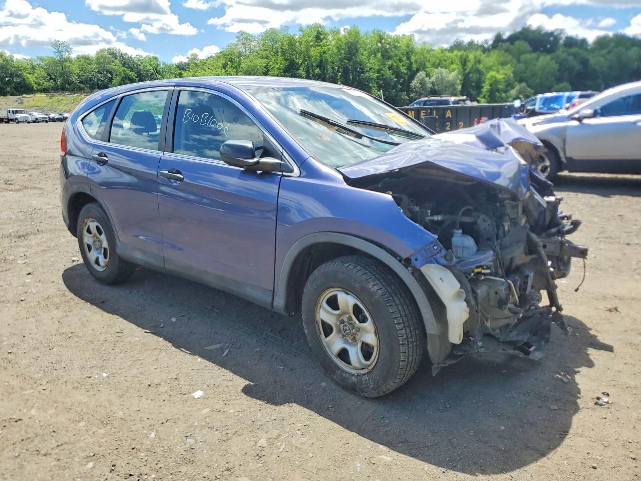 2013 Honda Cr-v Lx Blue vin: 2HKRM4H33DH623364