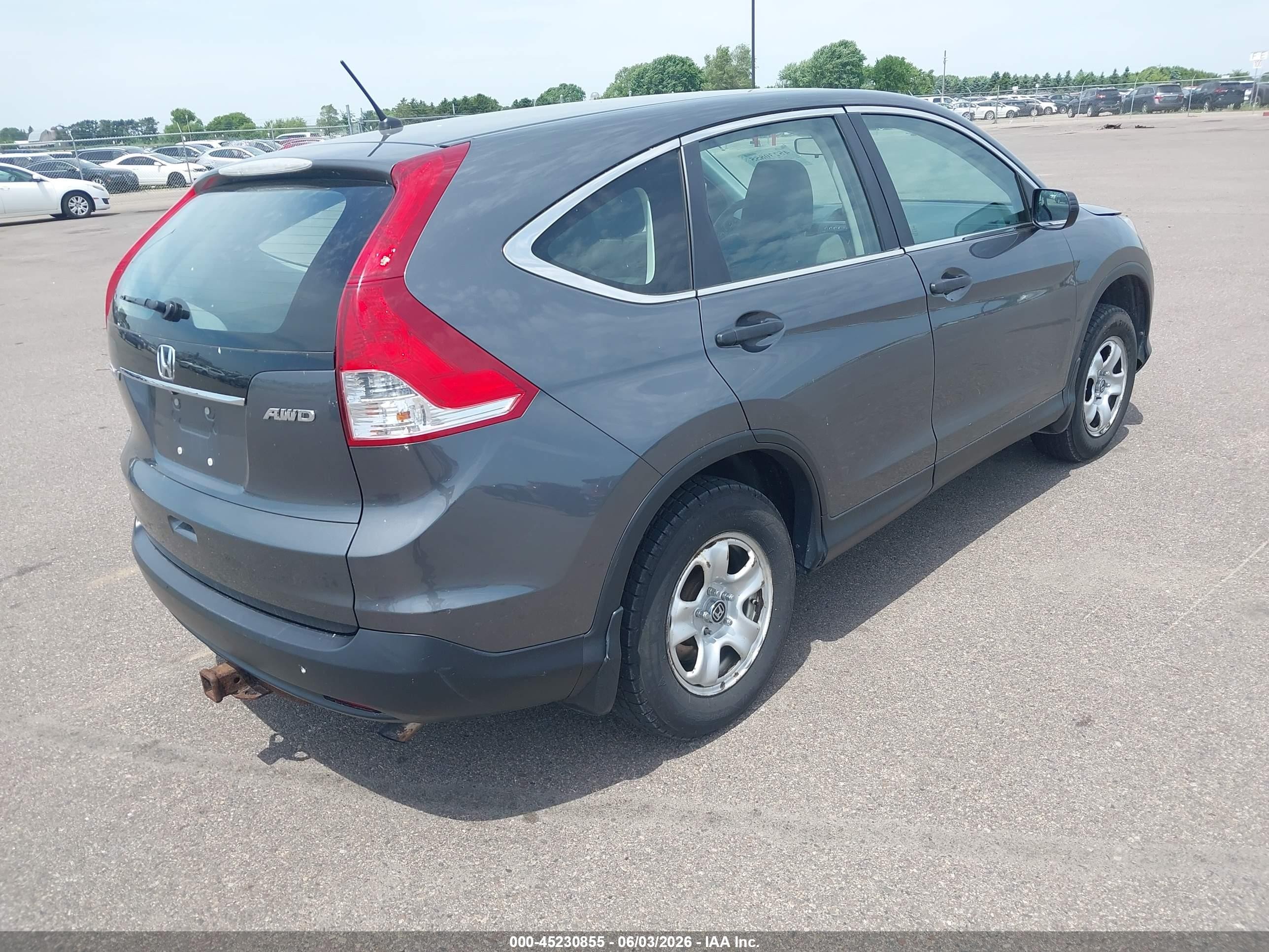 2013 Honda Cr-v Lx Серый vin: 2HKRM4H33DH660009