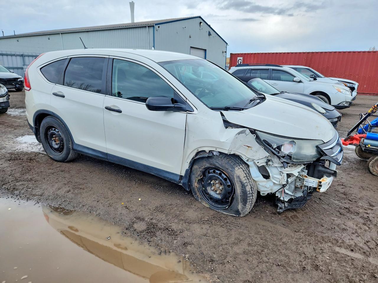 2014 Honda Cr-v Lx White vin: 2HKRM4H33EH133802