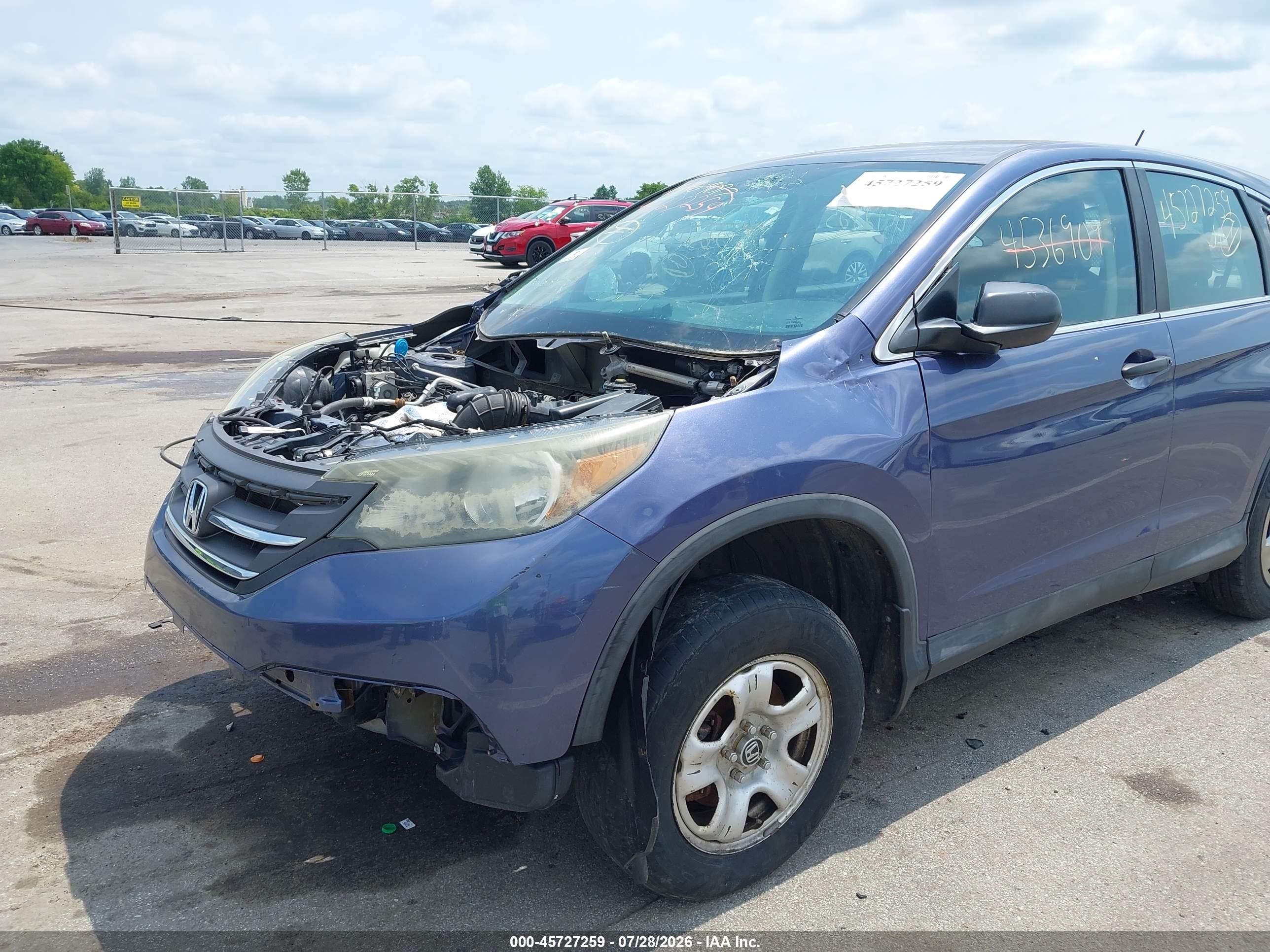 2014 Honda Cr-v Lx Синий vin: 2HKRM4H33EH642868