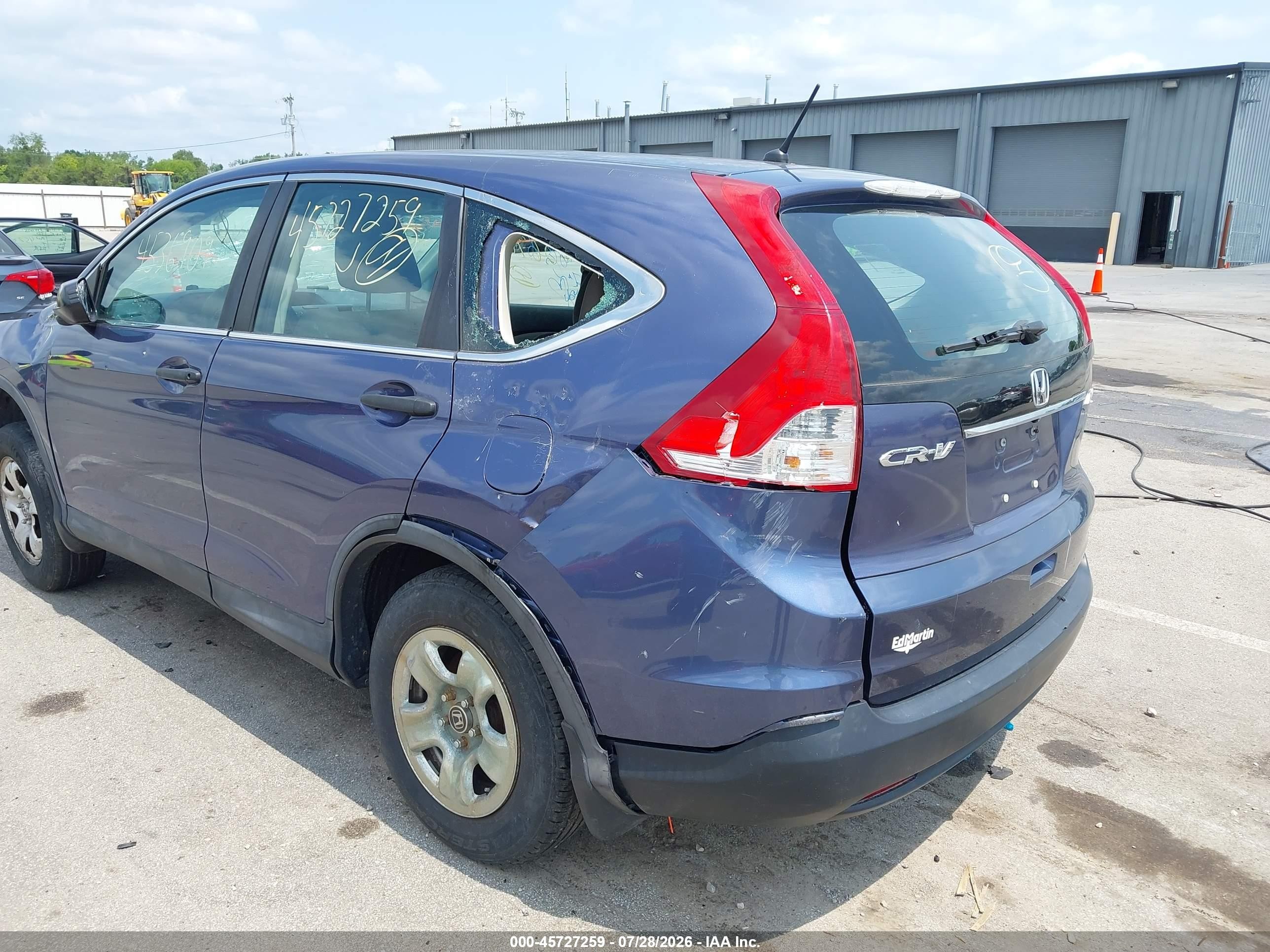 2014 Honda Cr-v Lx Синий vin: 2HKRM4H33EH642868