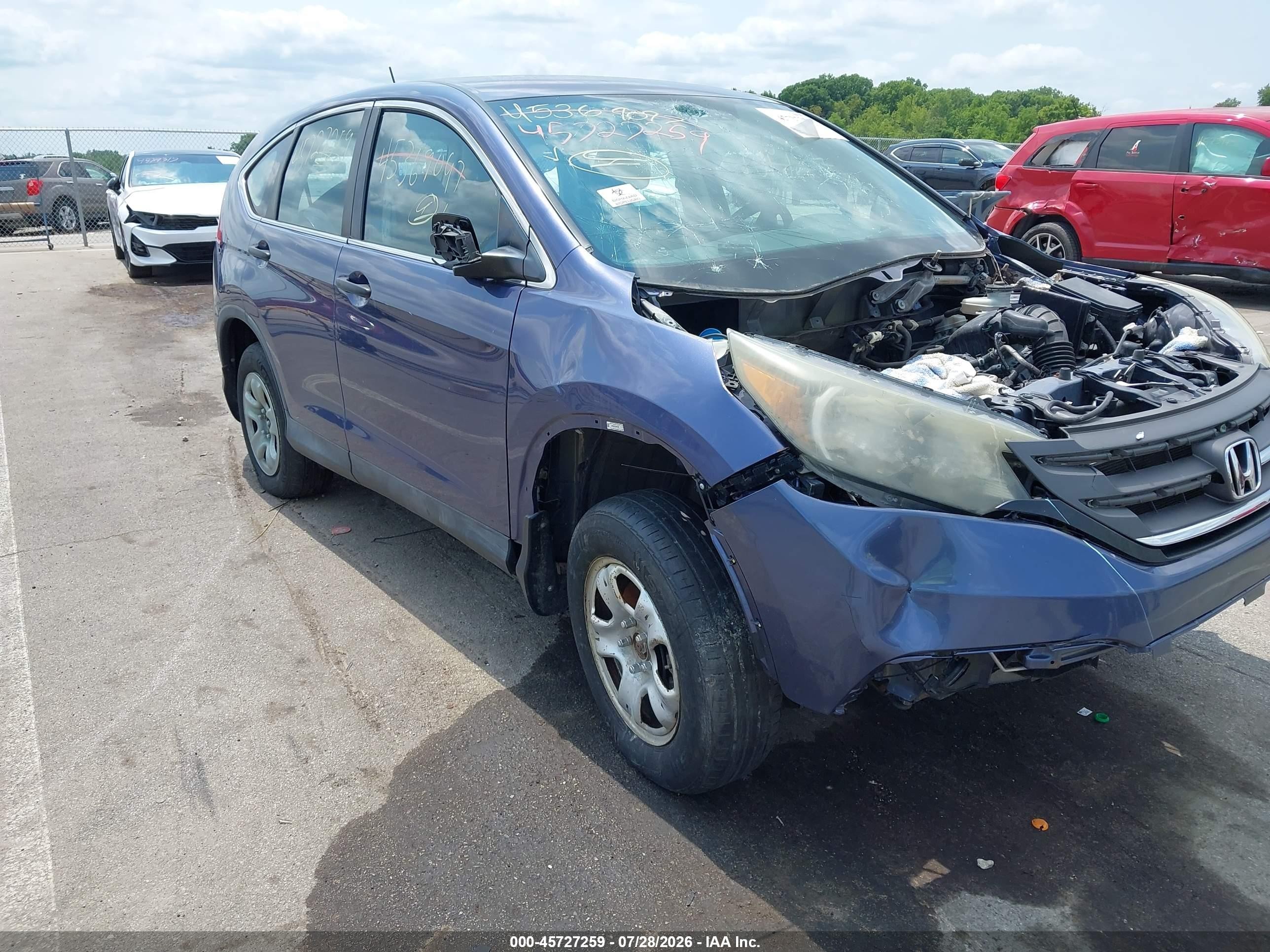 2014 Honda Cr-v Lx Синий vin: 2HKRM4H33EH642868