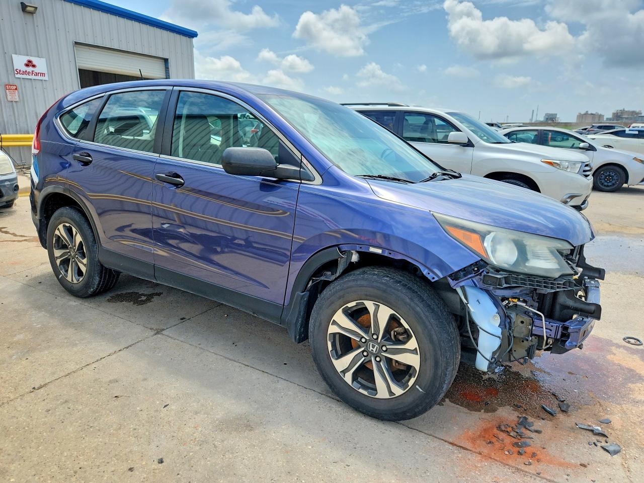 2014 Honda Cr-v Lx Blue vin: 2HKRM4H33EH672422