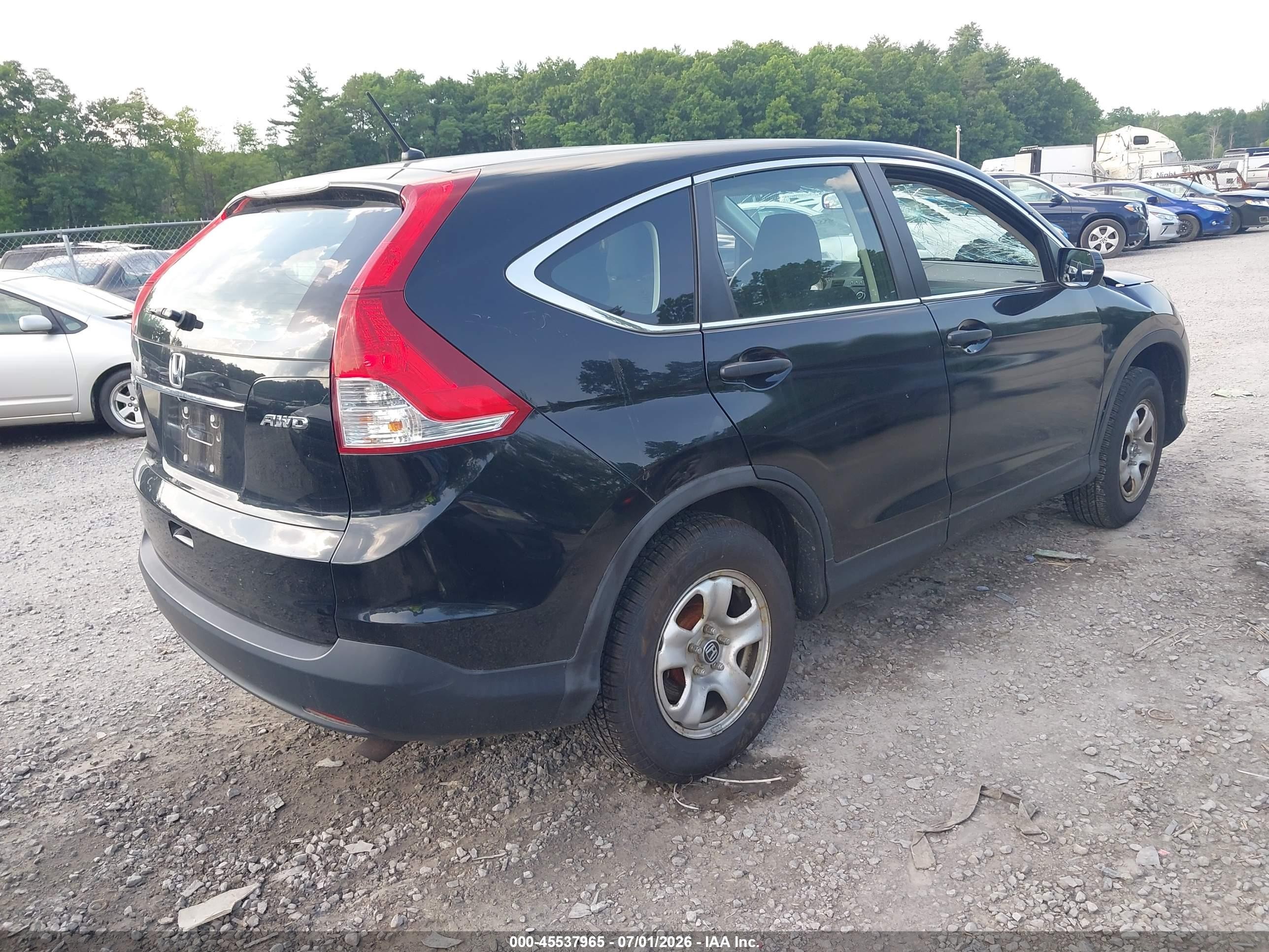 2014 Honda Cr-v Lx Black vin: 2HKRM4H33EH696347