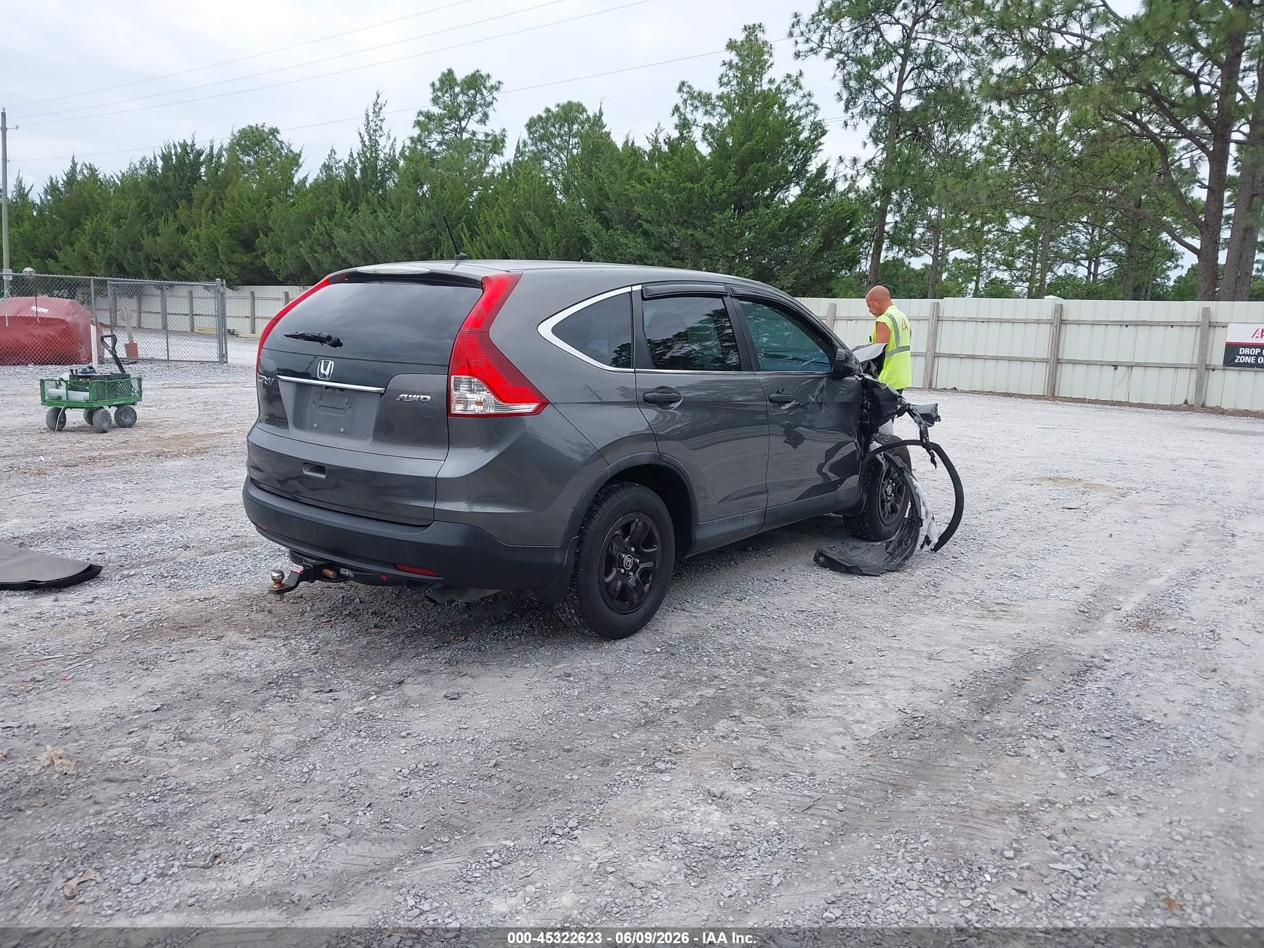 2014 Honda Cr-v Lx Gray vin: 2HKRM4H33EH706505