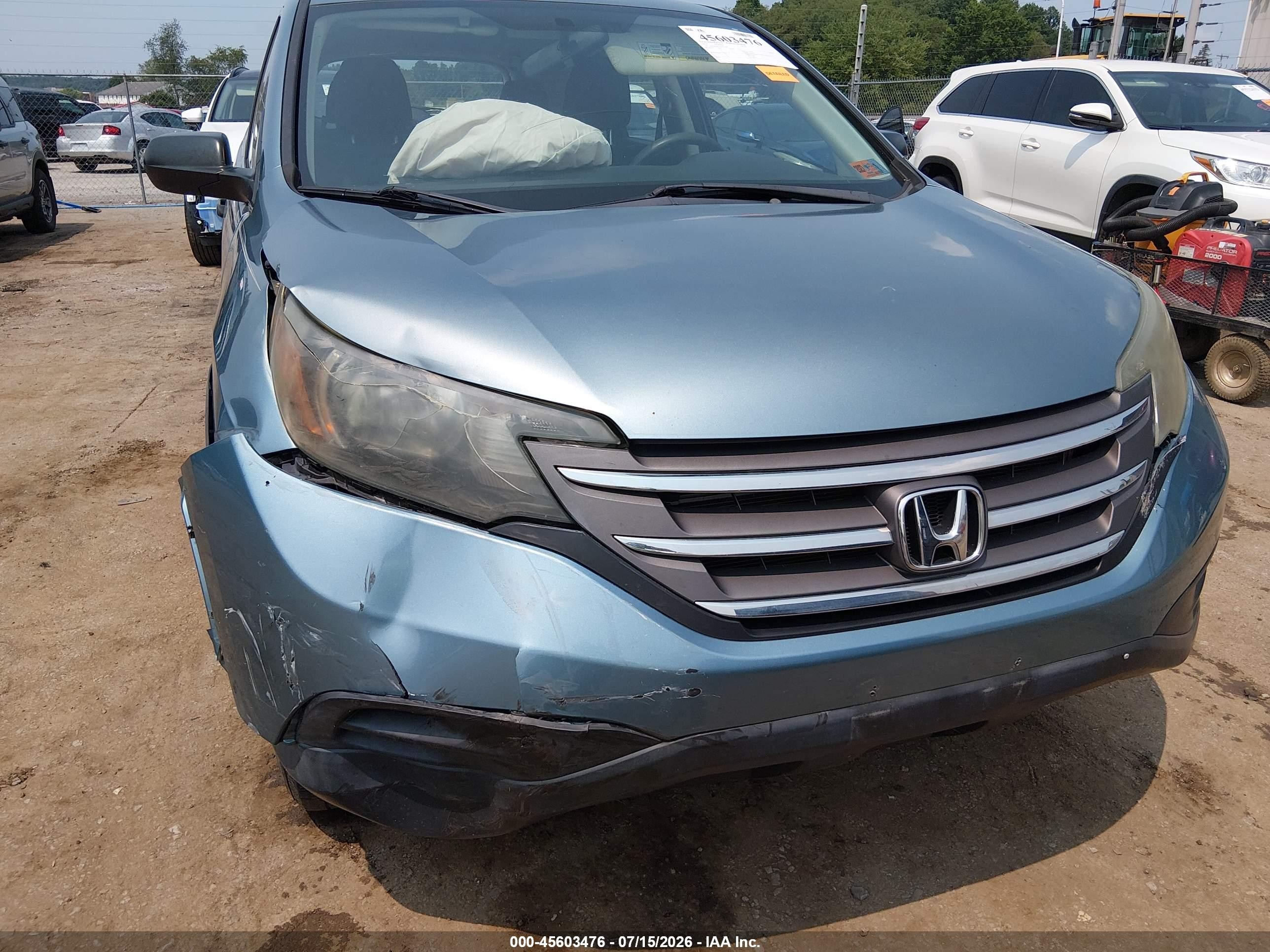 2014 Honda Cr-v Lx Blue vin: 2HKRM4H33EH711638