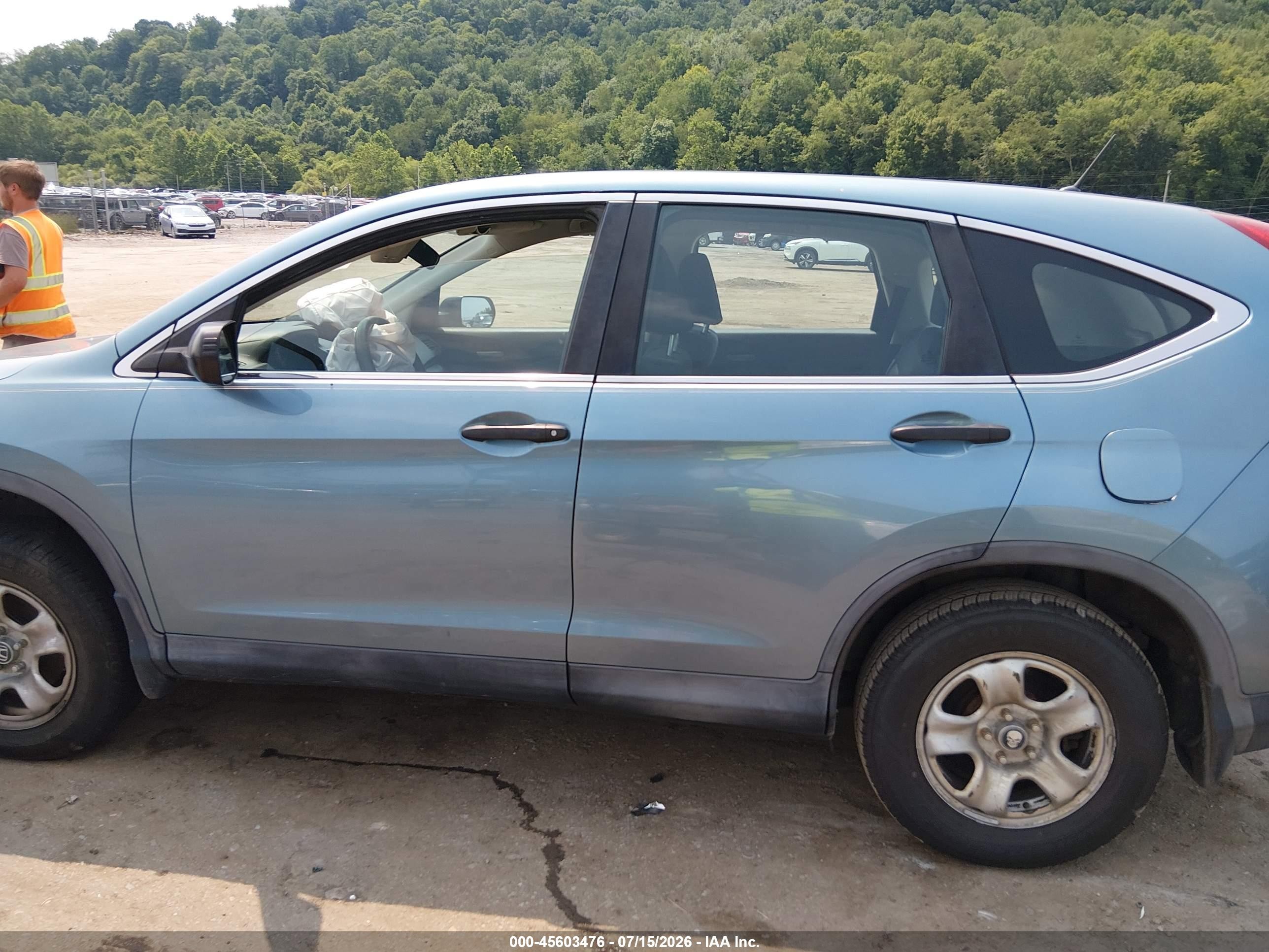 2014 Honda Cr-v Lx Blue vin: 2HKRM4H33EH711638
