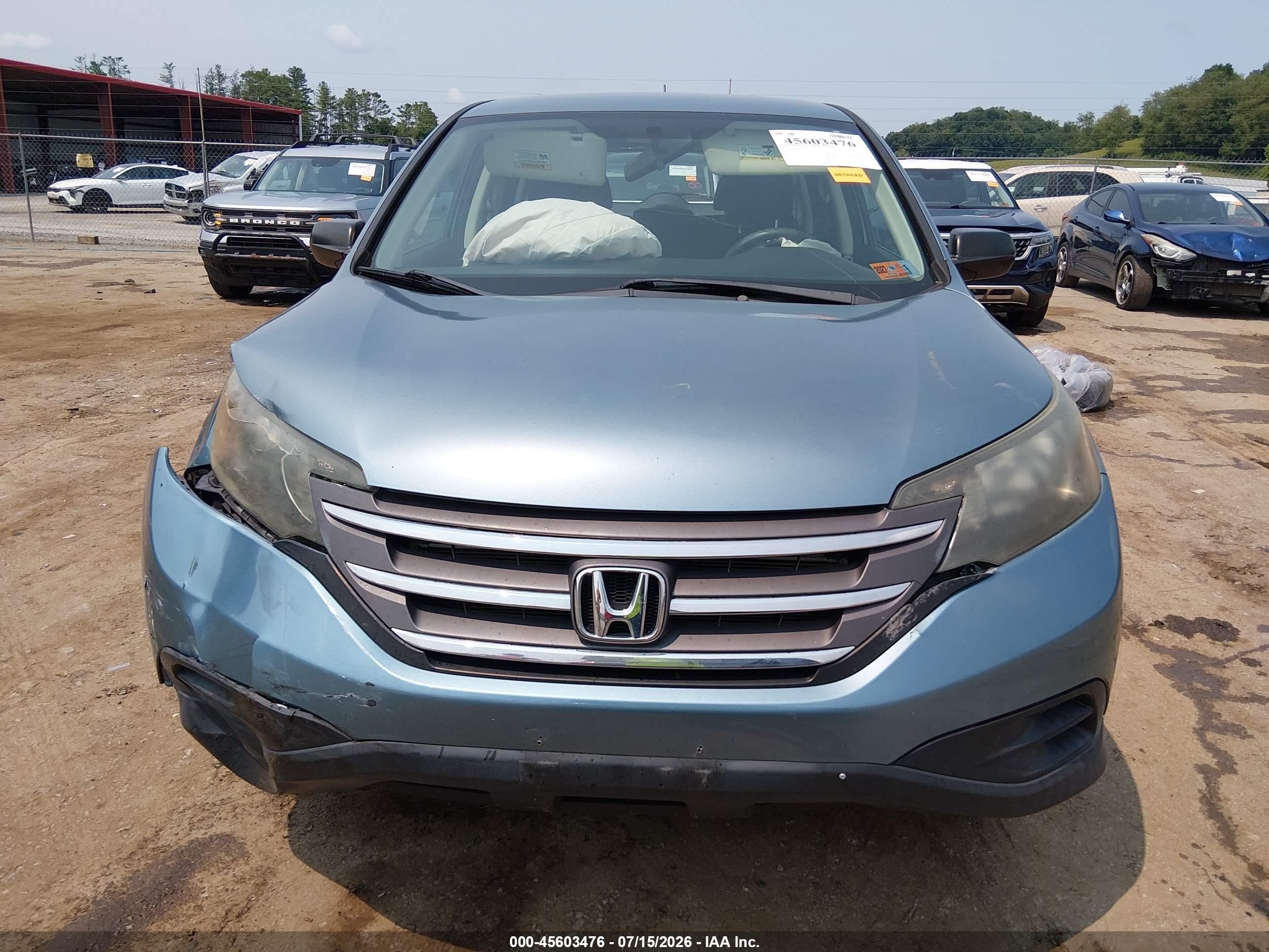 2014 Honda Cr-v Lx Blue vin: 2HKRM4H33EH711638