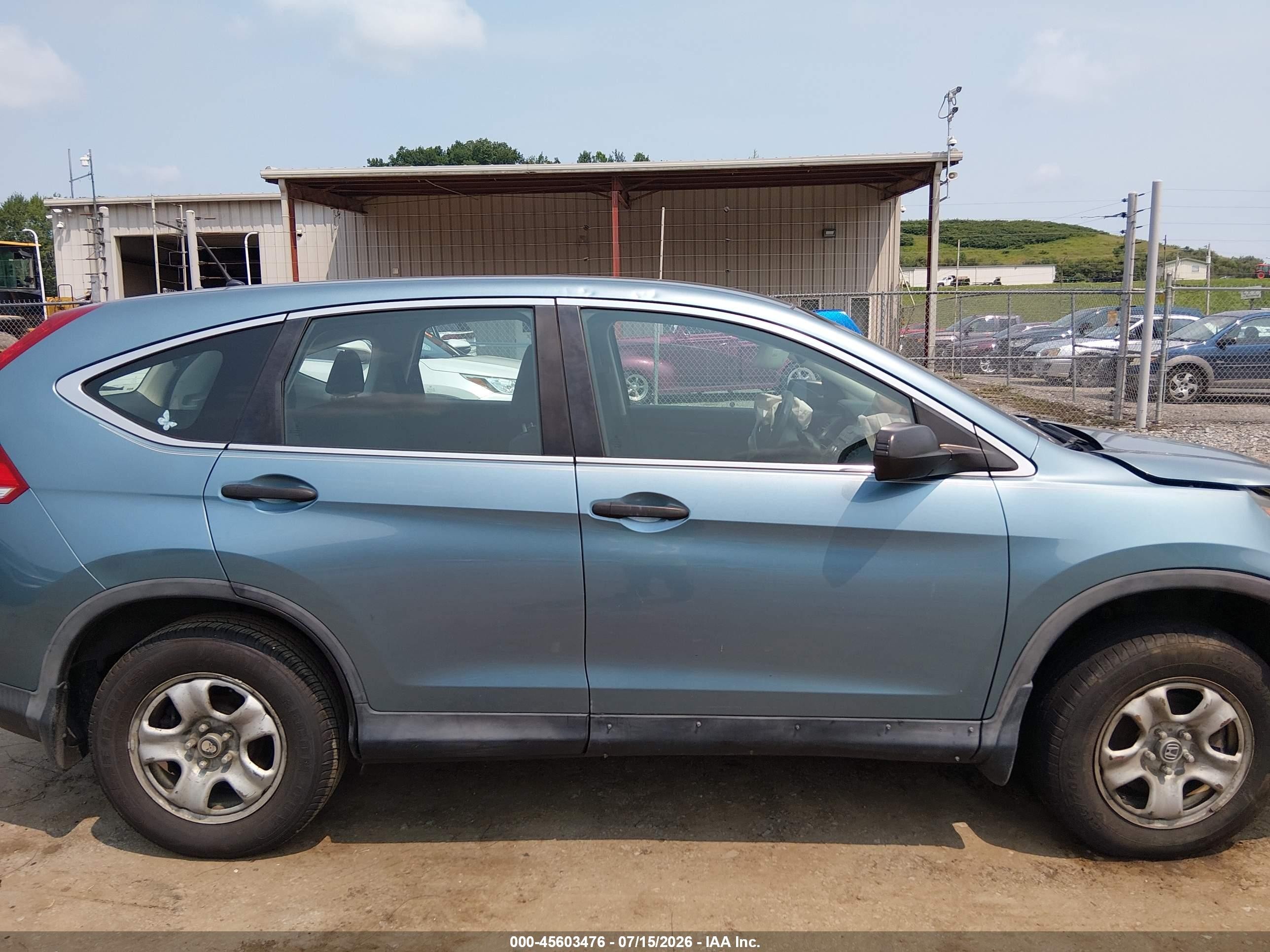 2014 Honda Cr-v Lx Blue vin: 2HKRM4H33EH711638