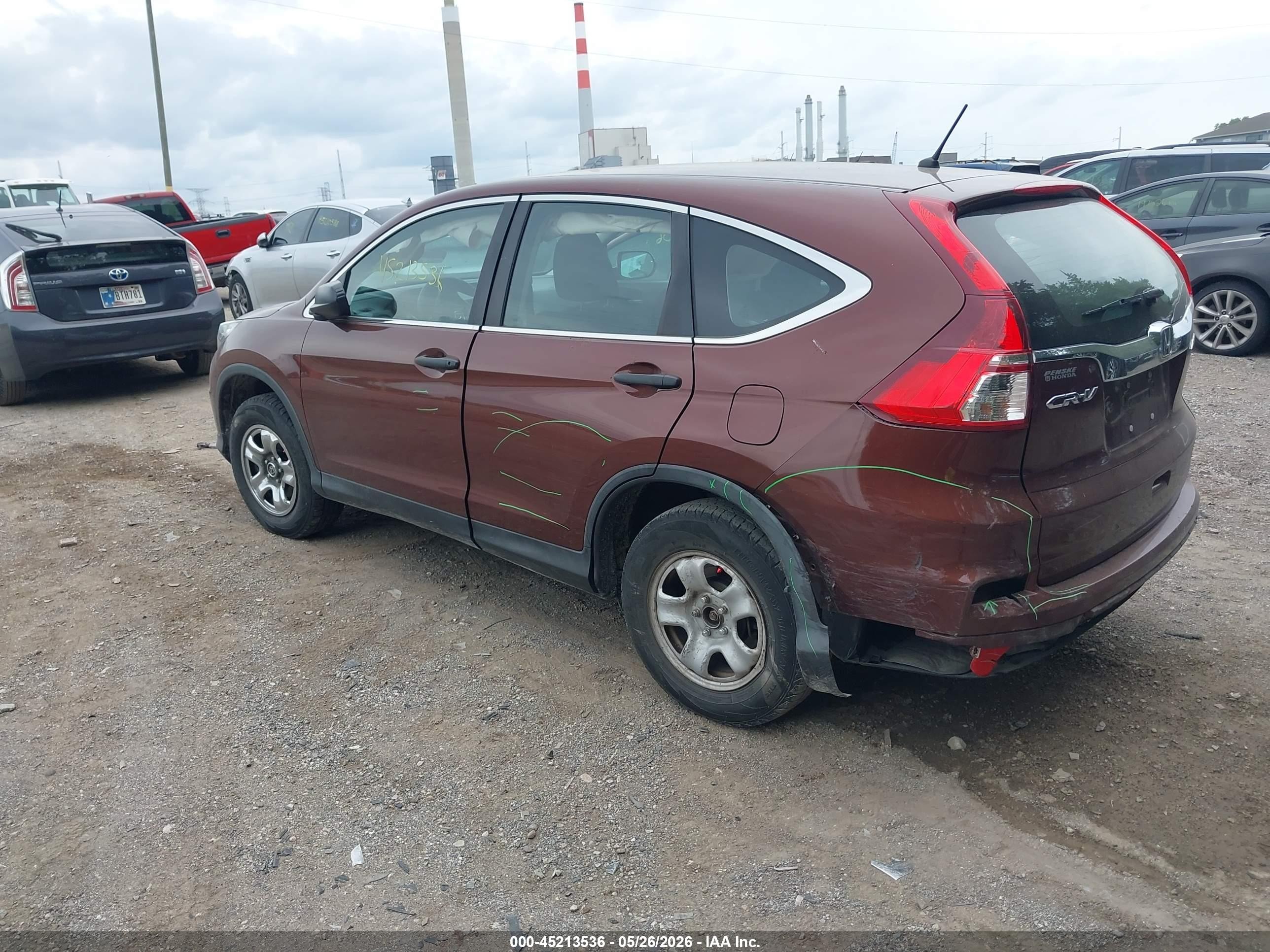 2015 Honda Cr-v Lx Brown vin: 2HKRM4H33FH702116