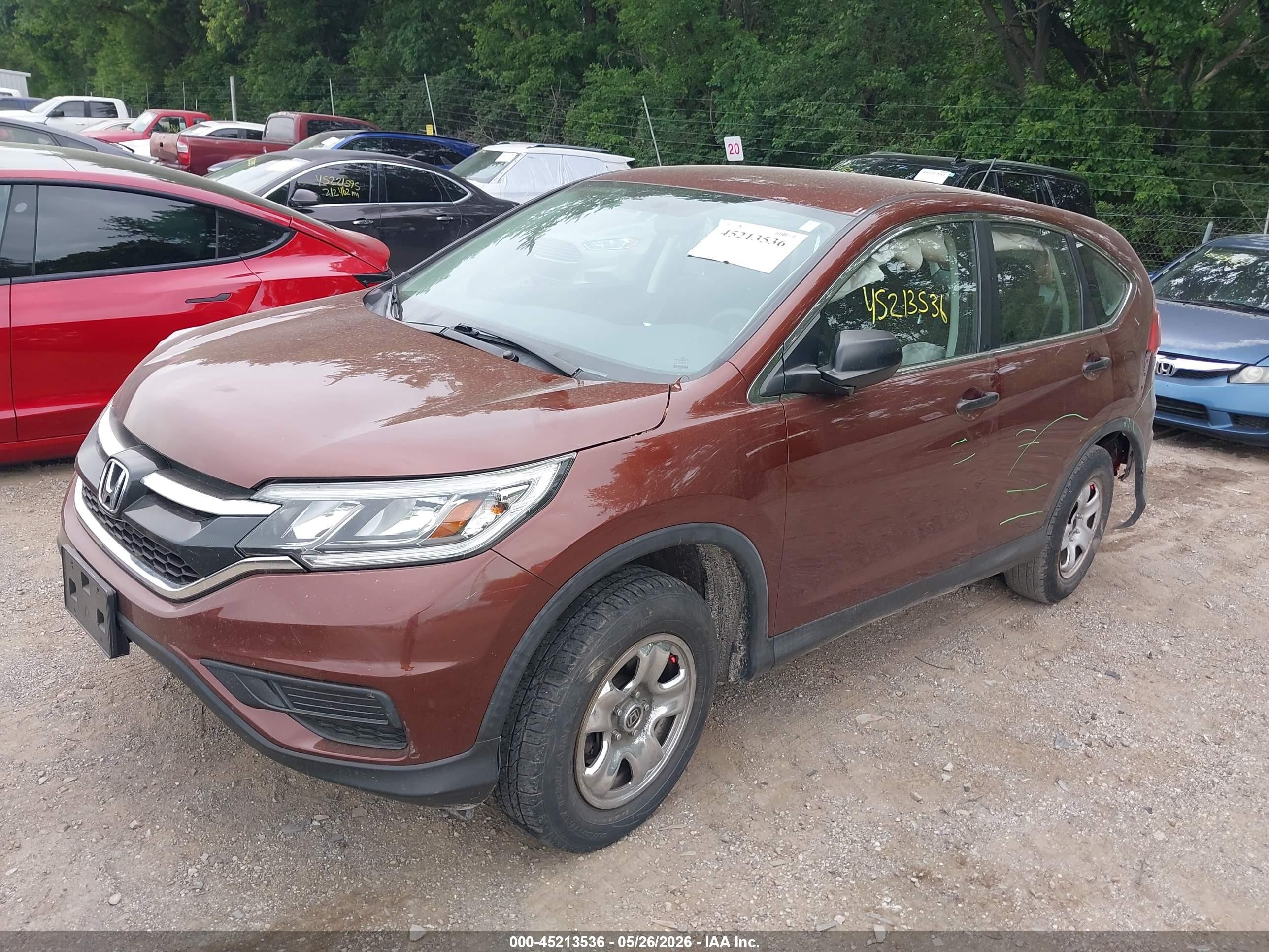 2015 Honda Cr-v Lx Brown vin: 2HKRM4H33FH702116