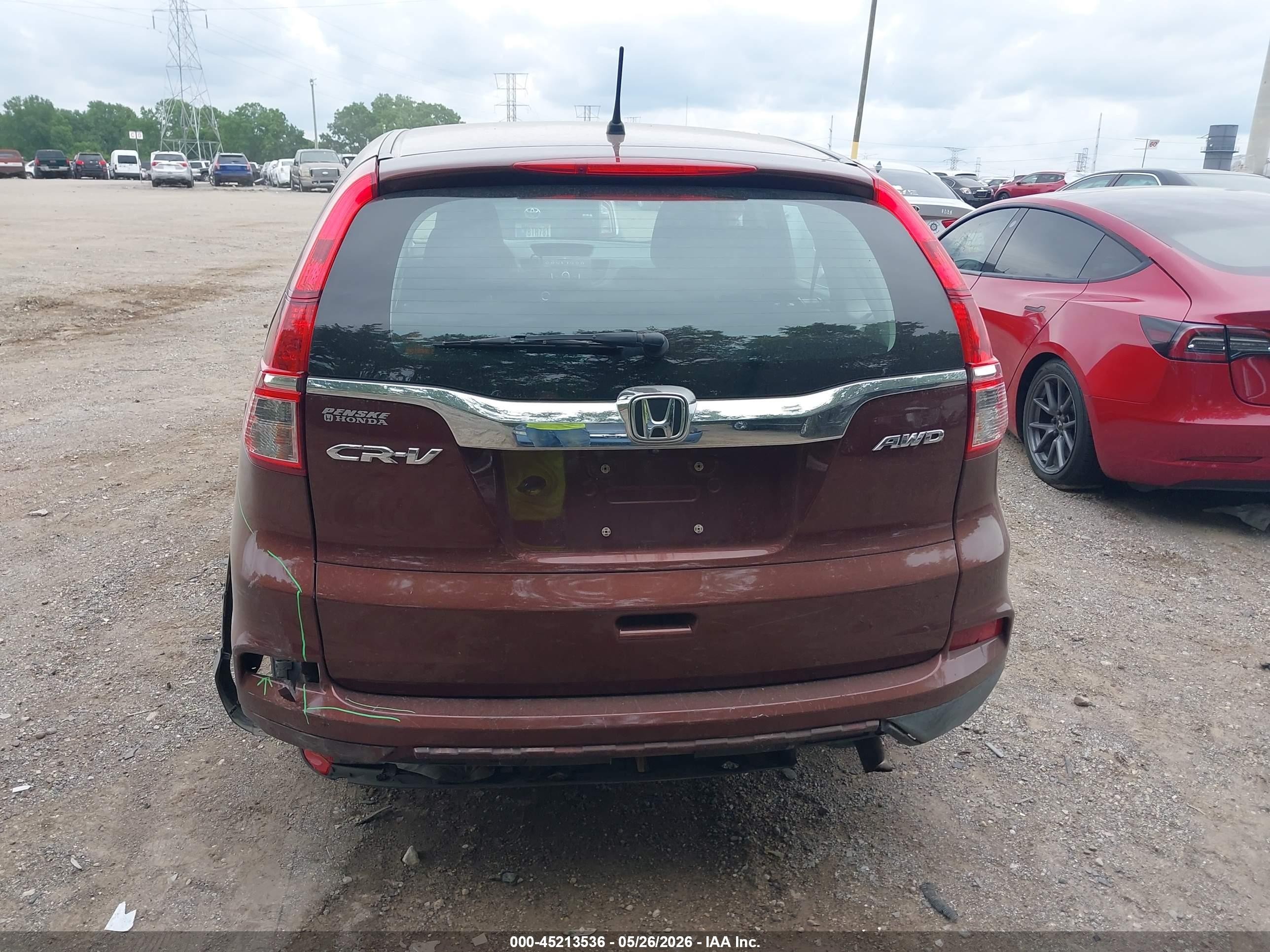 2015 Honda Cr-v Lx Brown vin: 2HKRM4H33FH702116