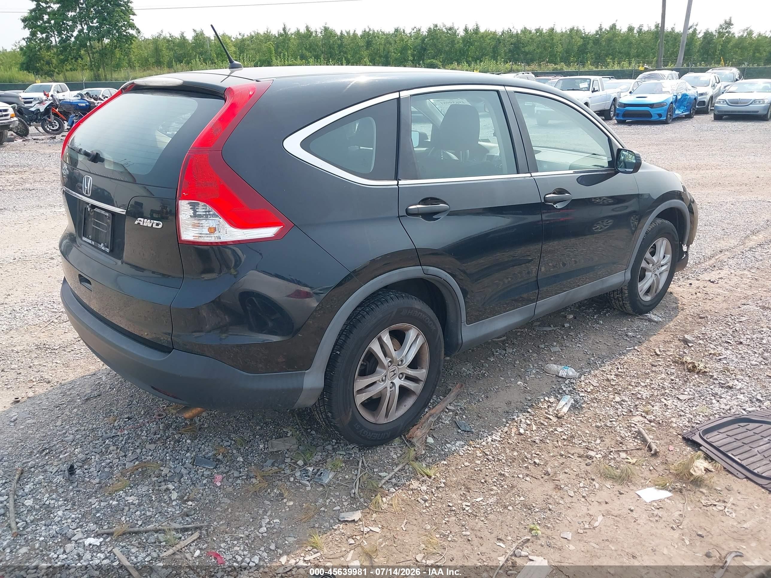 2012 Honda Cr-v Lx Black vin: 2HKRM4H34CH609648